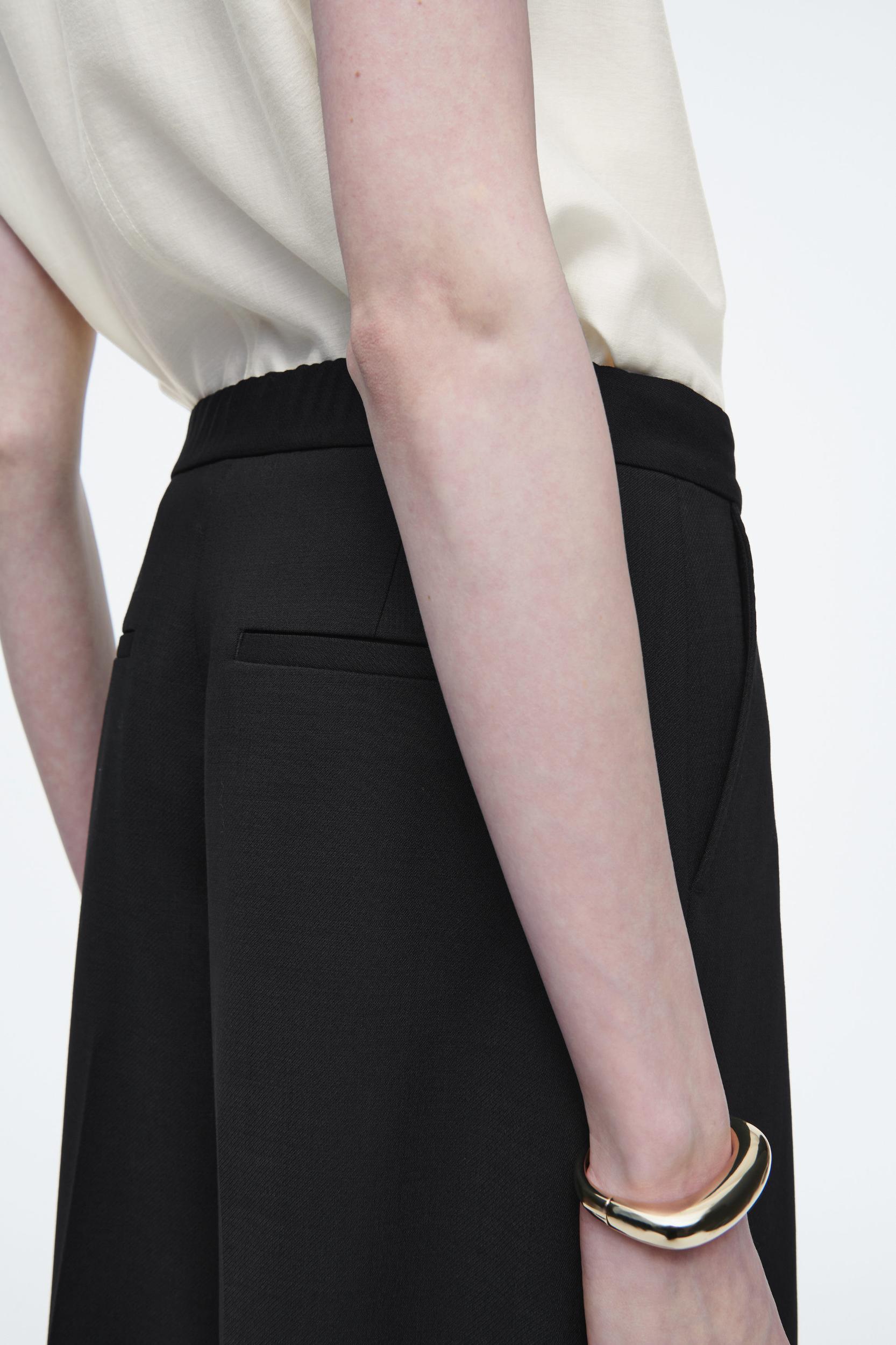 WOOL-BLEND WIDE-LEG PANTS Product Image