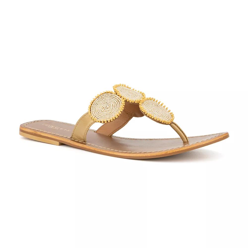 Torgeis Helen Women's Thong Sandals, Size: 11, Yellow Product Image