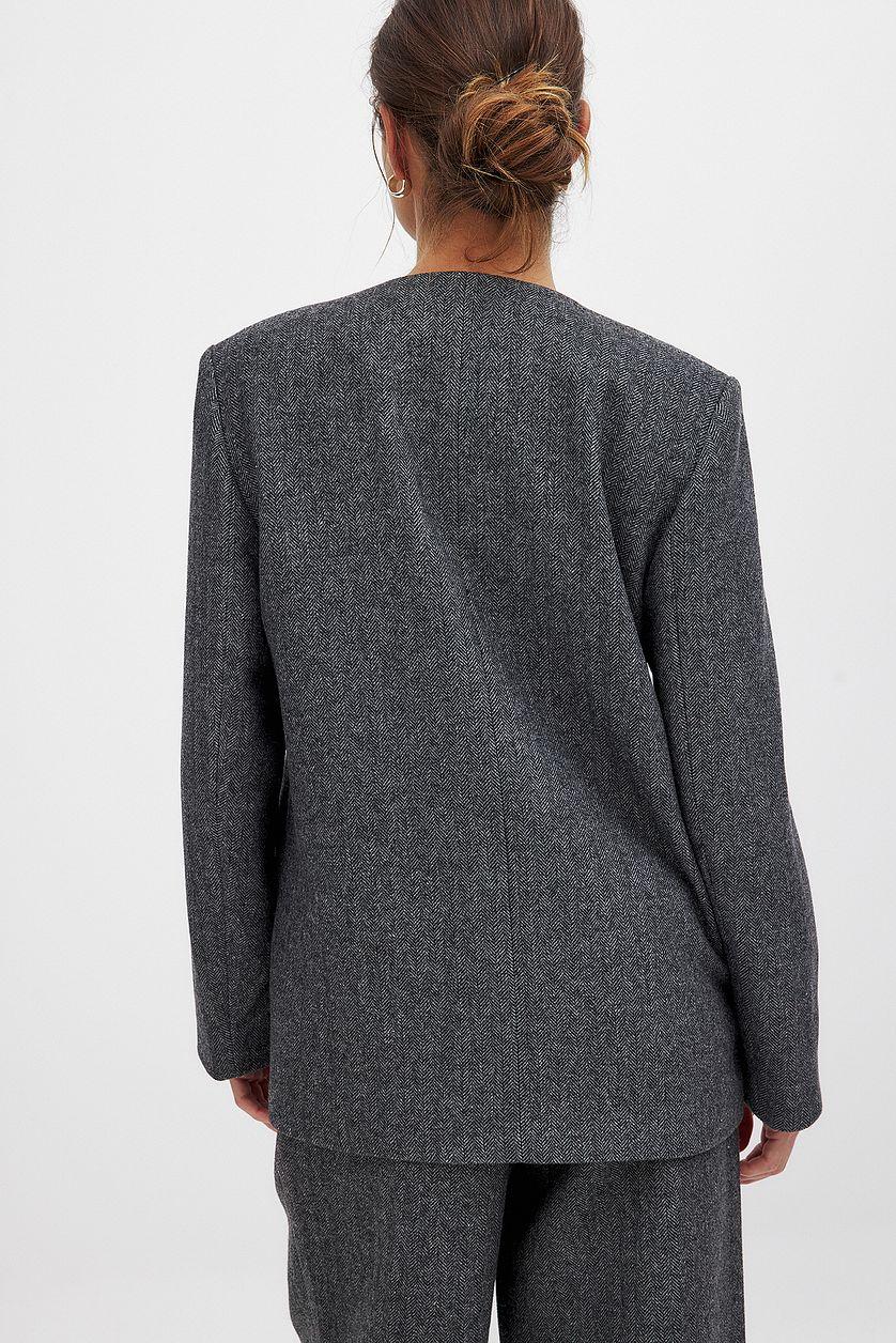 Herringbone Jacket Grey Product Image