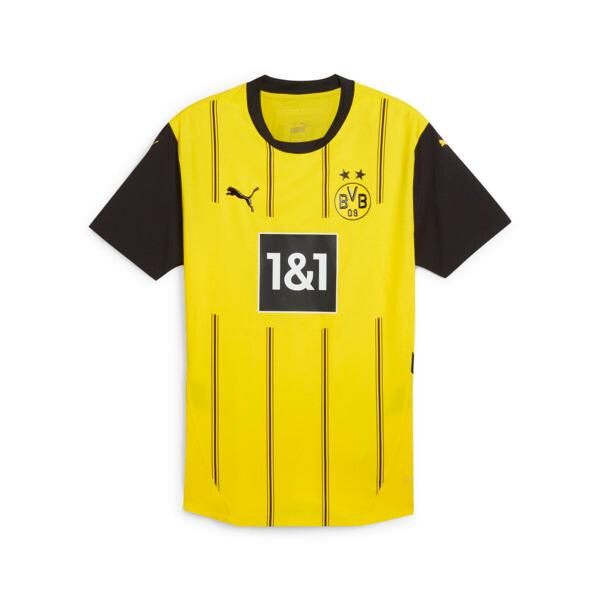 PUMA Borussia Dortmund 24/25 Men's Authentic Home Soccer Jersey in Faster Yellow/Black Product Image
