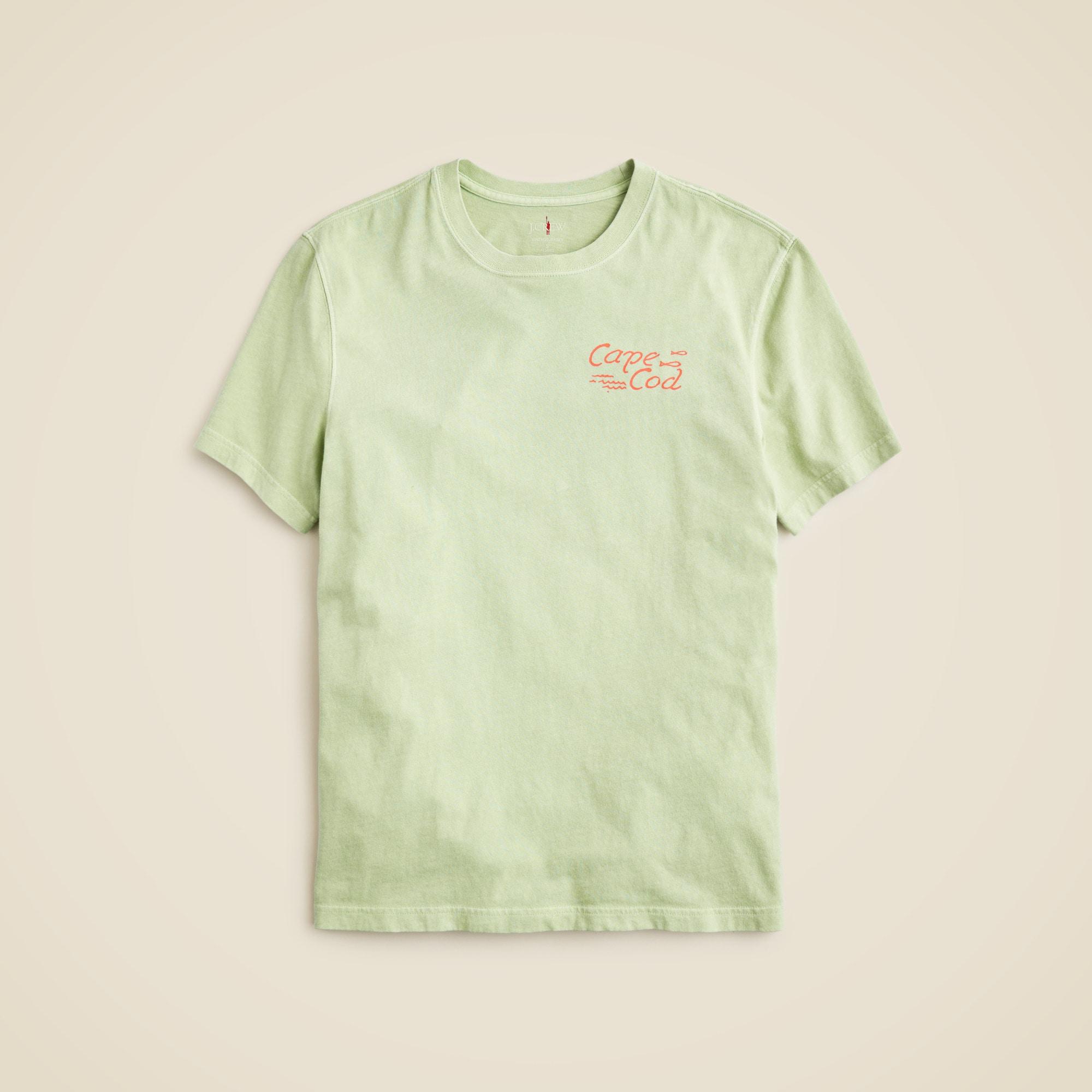 Vintage-wash cotton graphic T-shirt Product Image