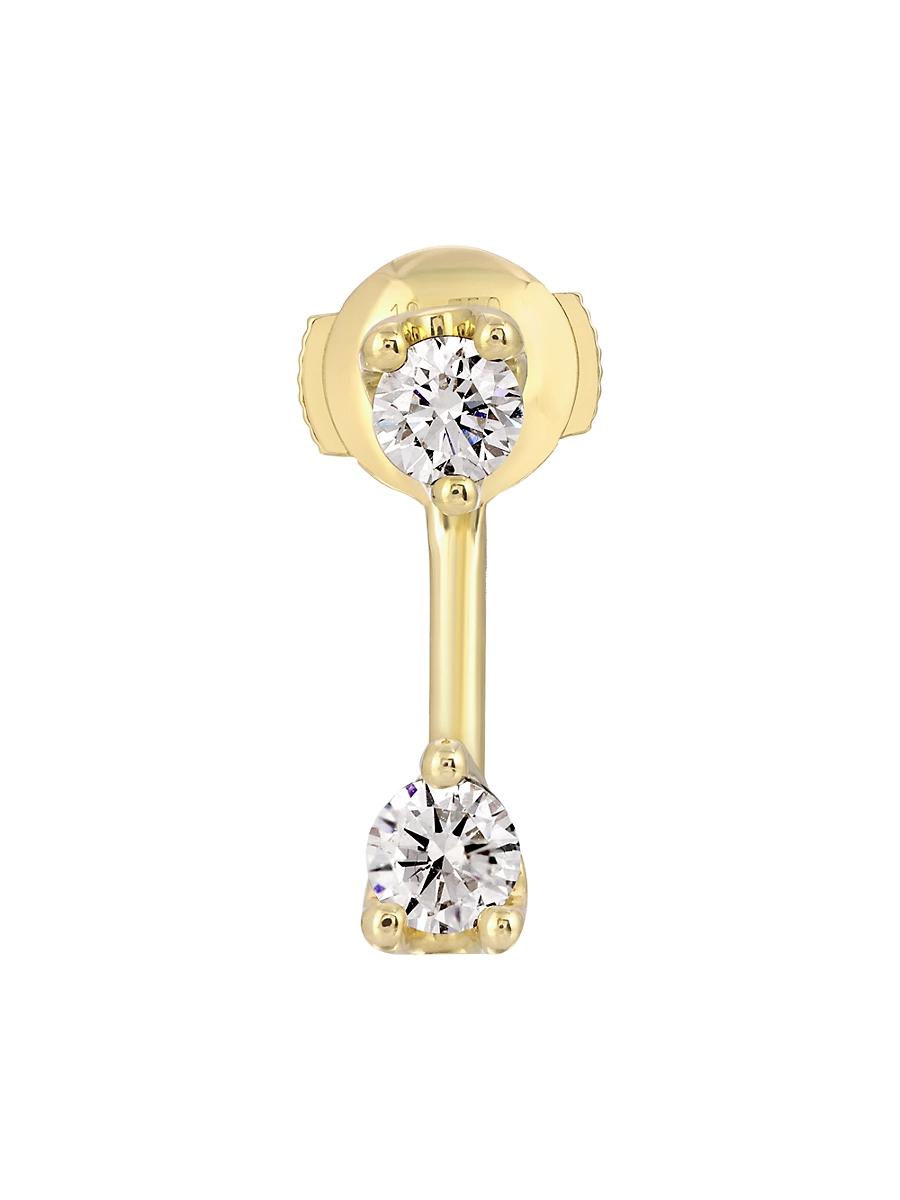 Womens Orbit 18K Yellow Gold & 0.5 TCW Diamond Single Earring Product Image