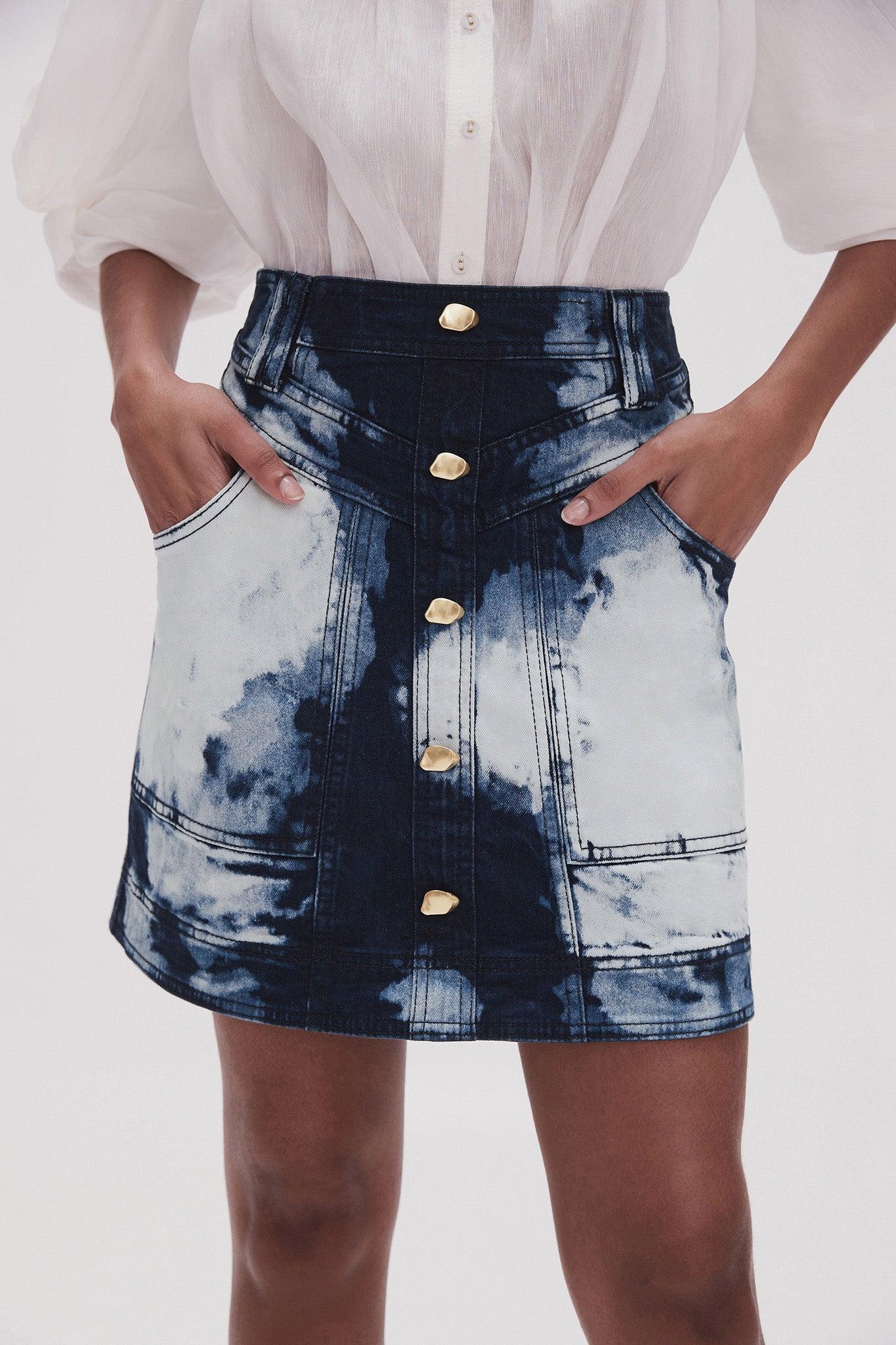Enigma Denim Mini Skirt Product Image