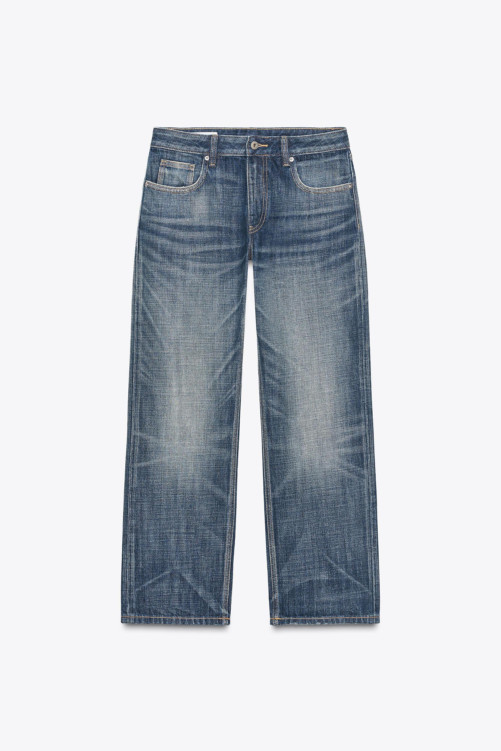 TRF LOW-RISE CROPPED STRAIGHT LEG JEANS Product Image