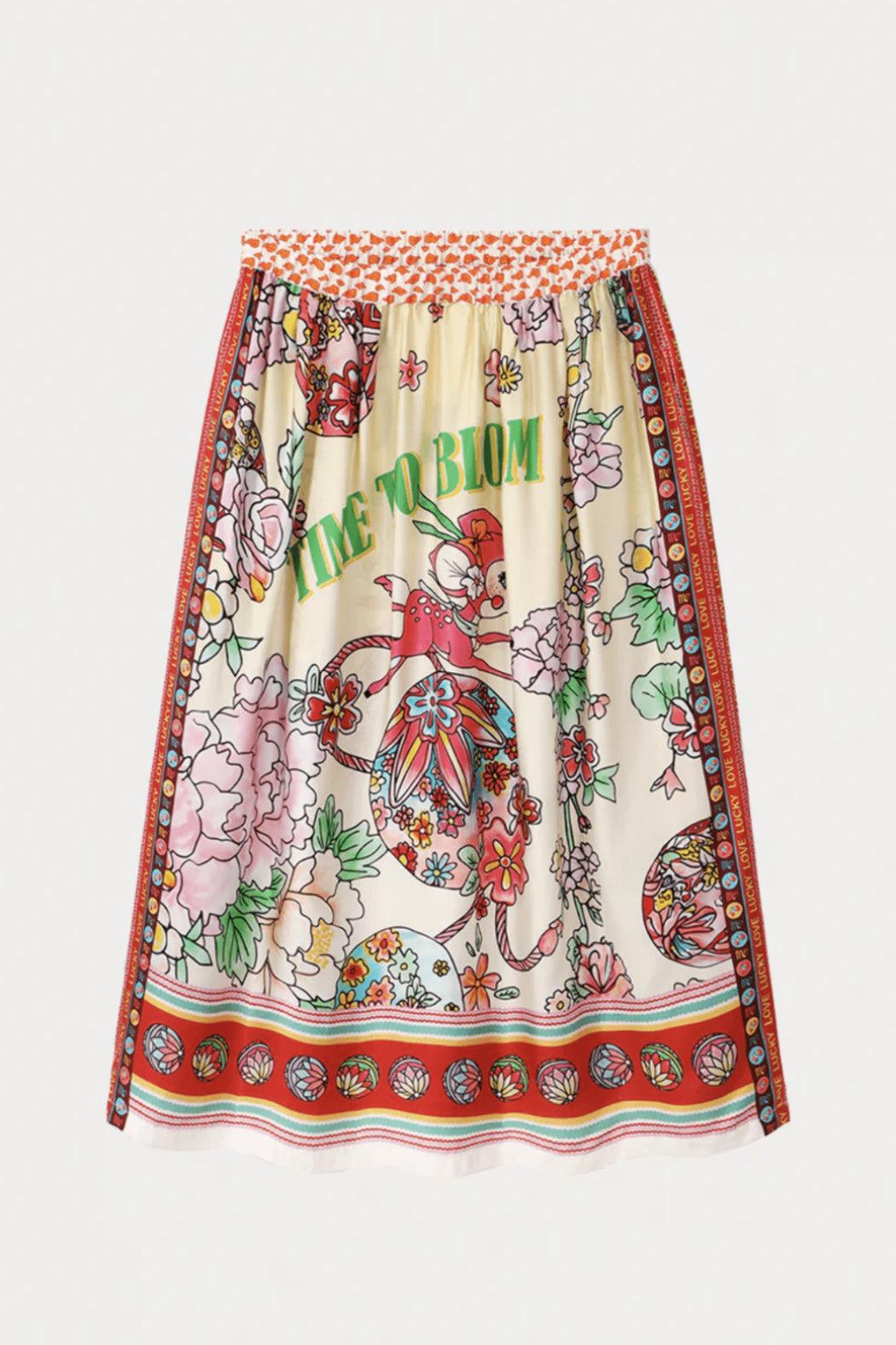 Cherry Printed Midi-Skirt Product Image