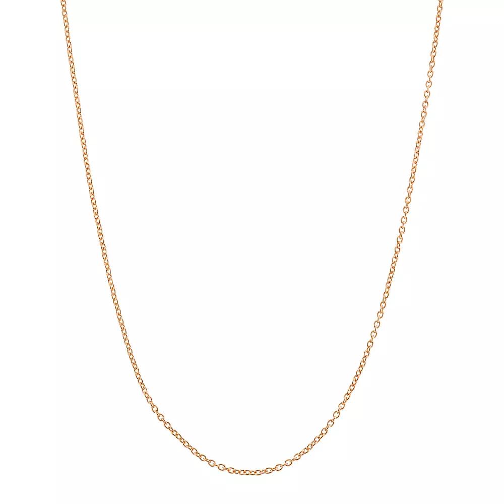 Jordan Blue 14k Rose Gold-Plated Silver Adjustable Cable Chain Necklace - 22 in., Women's, Size: 22", Pink Product Image