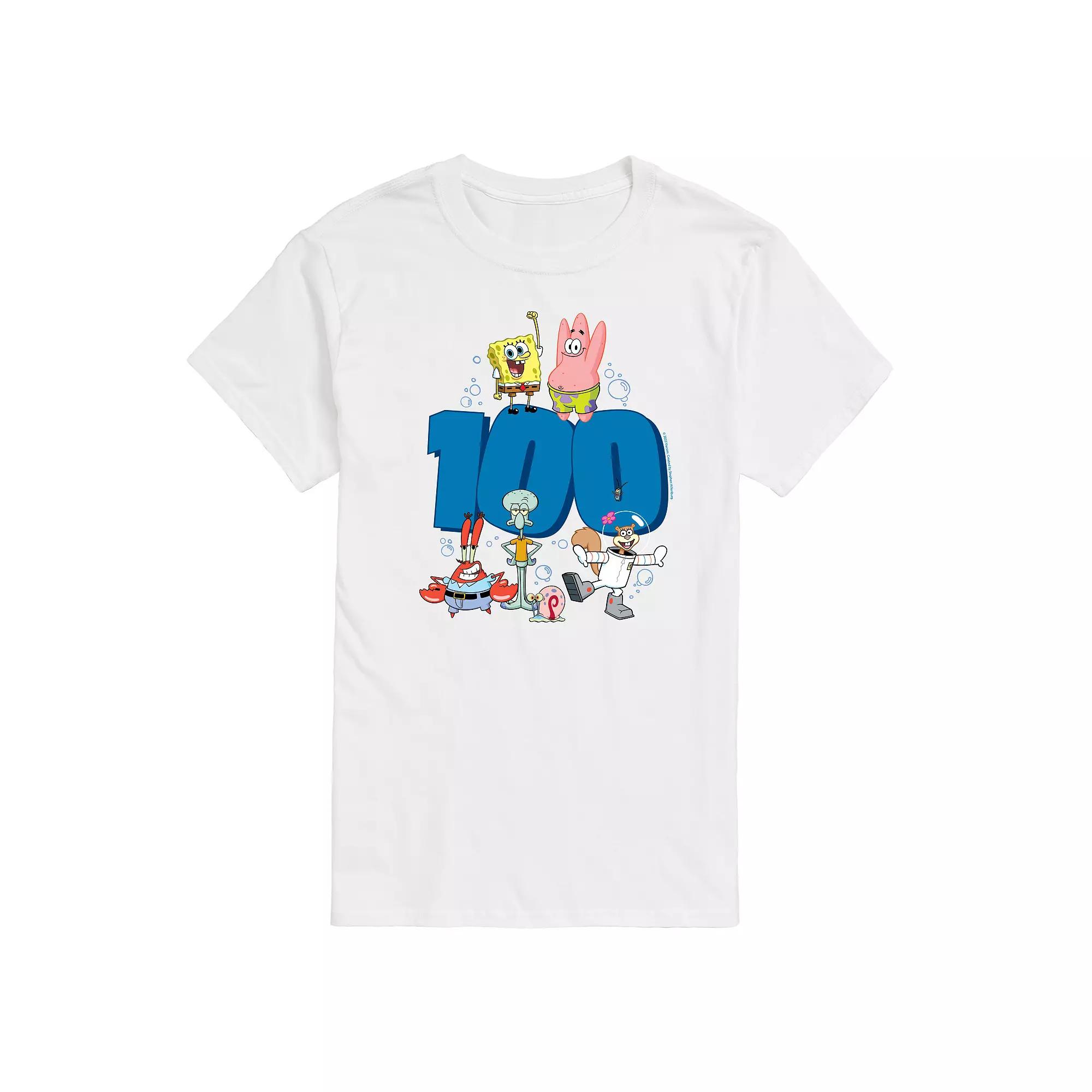 Men's SpongeBob SquarePants 100 Graphic Tee,  Product Image