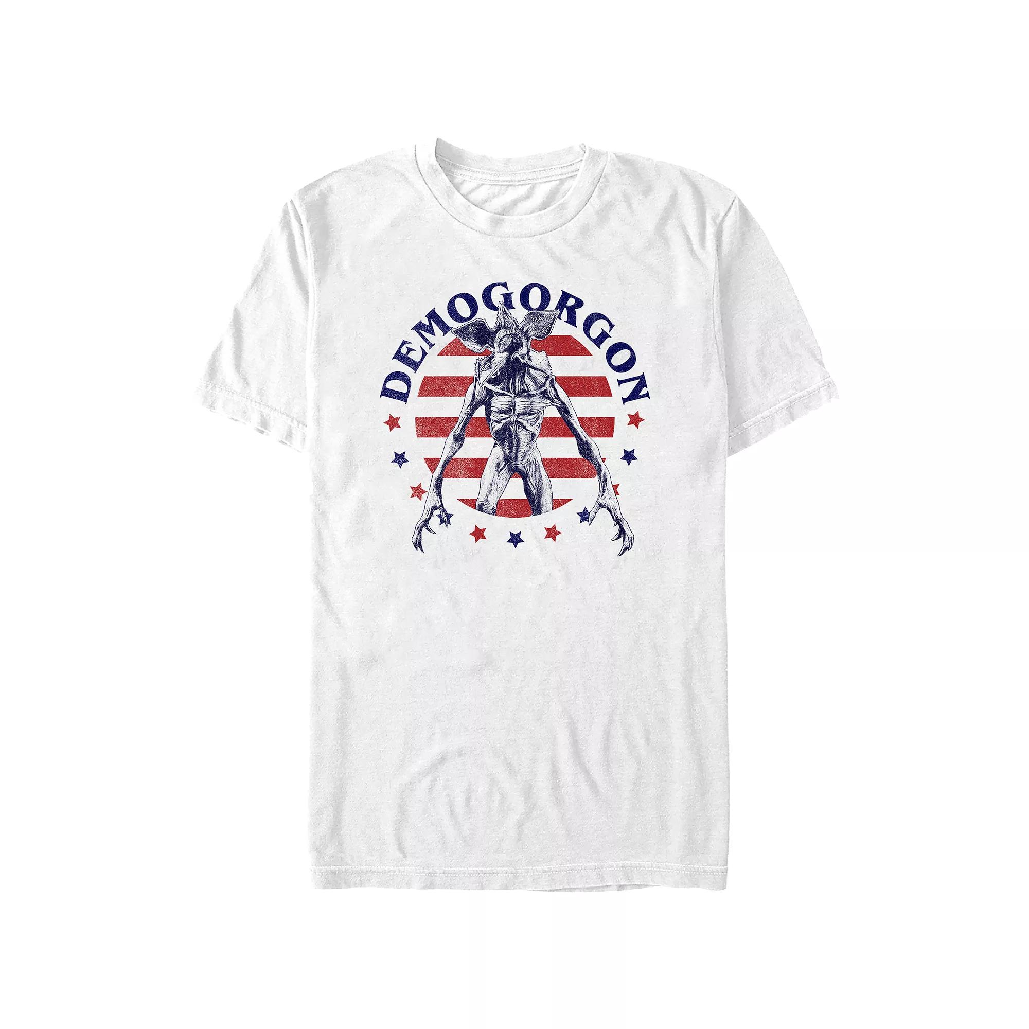 Men's Stranger Things American Demogorgon Graphic Tee, Size: Small, White Product Image