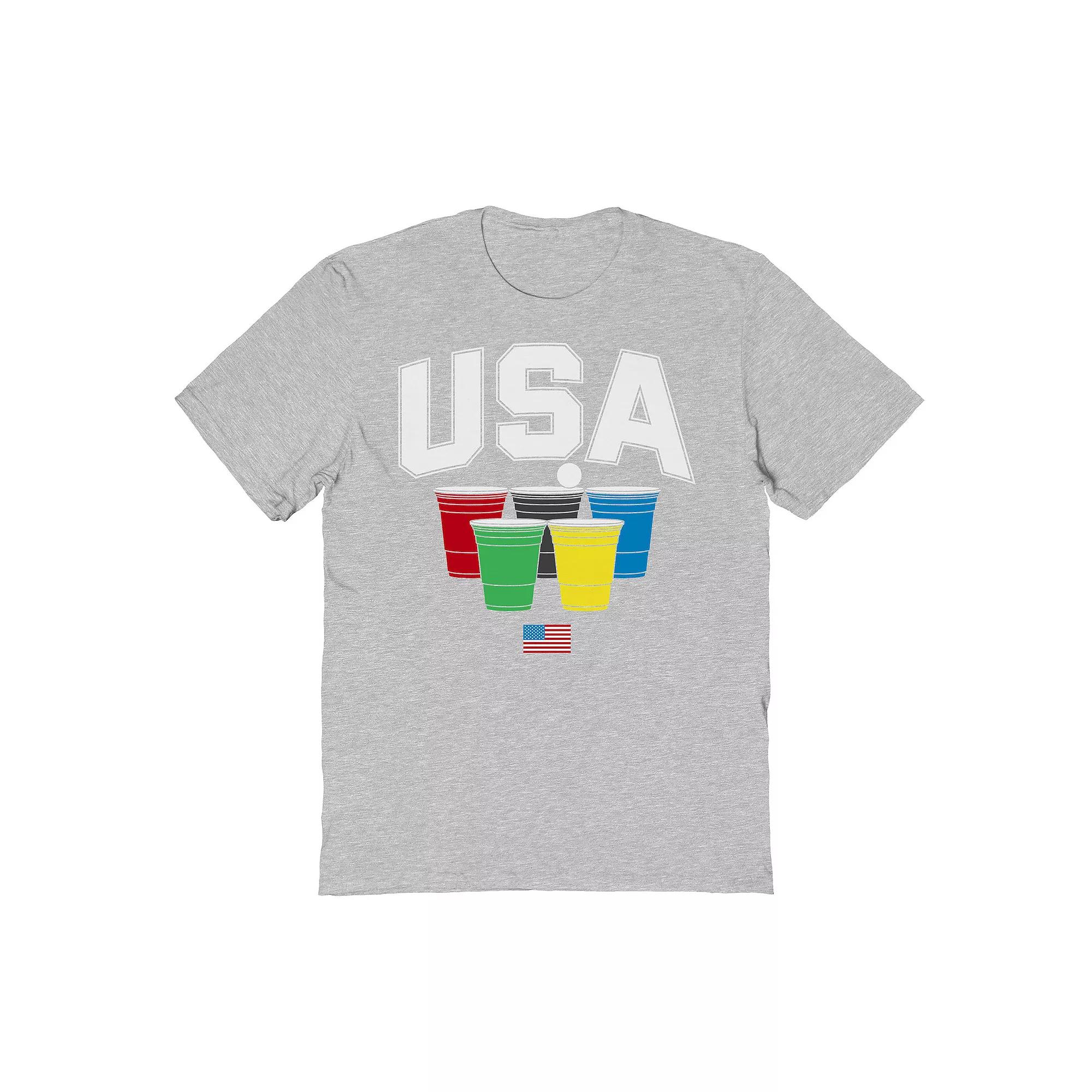 Men's USA Solo Cups Graphic Tee, Size: XL, Sport Gray Product Image