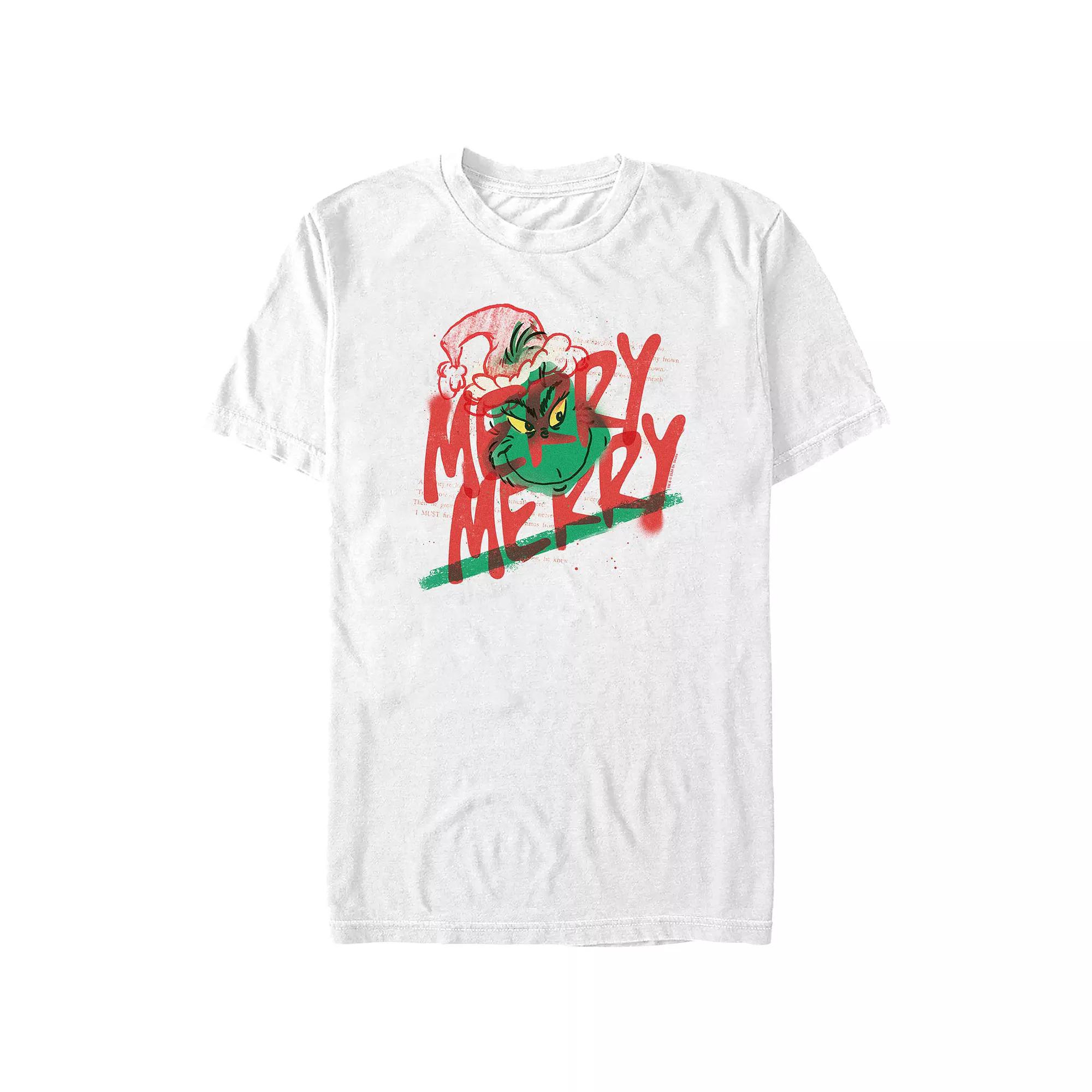Big & Tall Dr. Seuss Grinch Merry Merry Graphic Tee, Men's,  Product Image