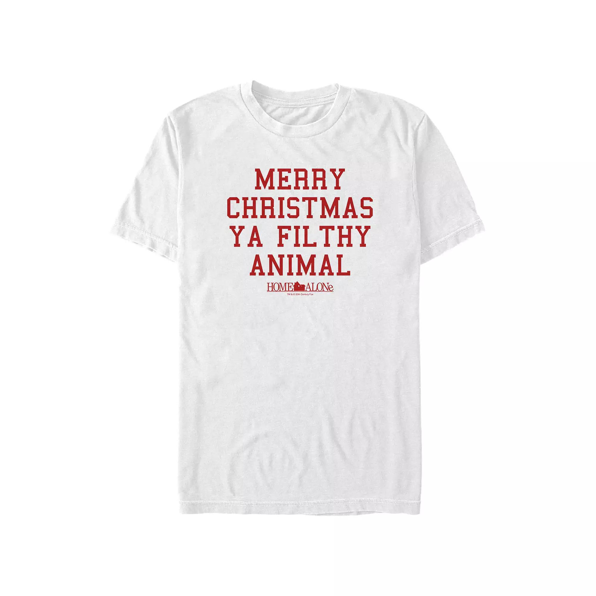 Big & Tall Home Alone Merry Christmas Ya Filthy Animal Graphic Tee, Men's,  Product Image