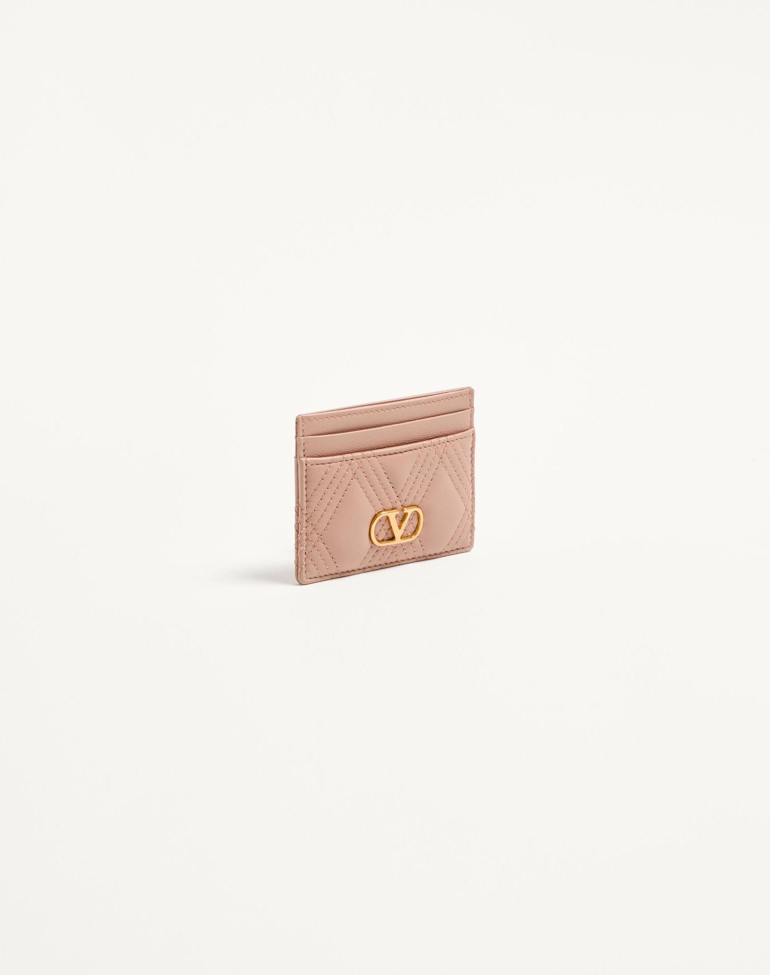 Valentino Garavani Quiltie 67 Cardholder In Quilted Nappa Leather Product Image