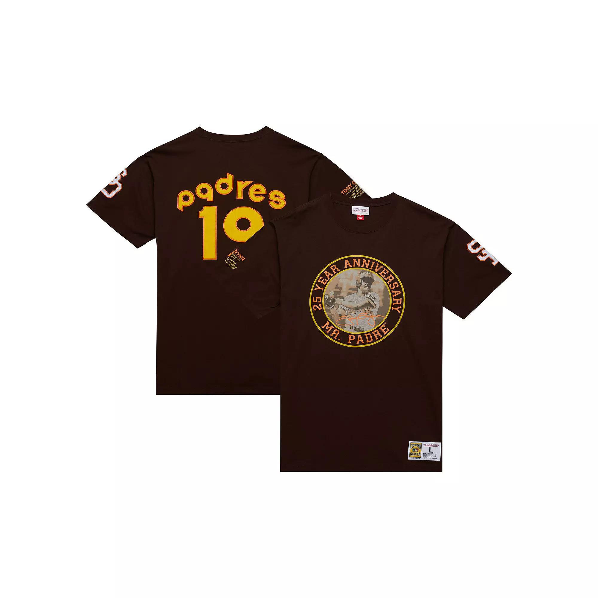 Men's Mitchell & Ness Tony Gwynn Brown San Diego Padres Legends Photo Real T-Shirt,  Product Image