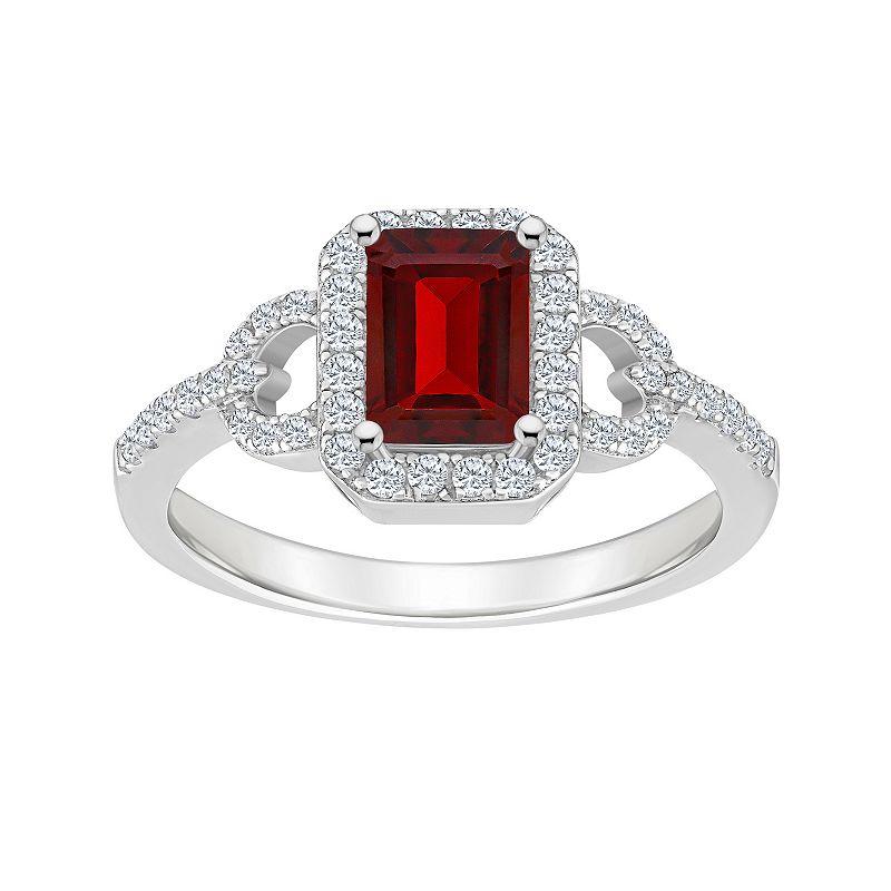 Celebration Gems Sterling Silver Sky Blue Topaz & White Topaz Accent Ring, Women's,  Product Image