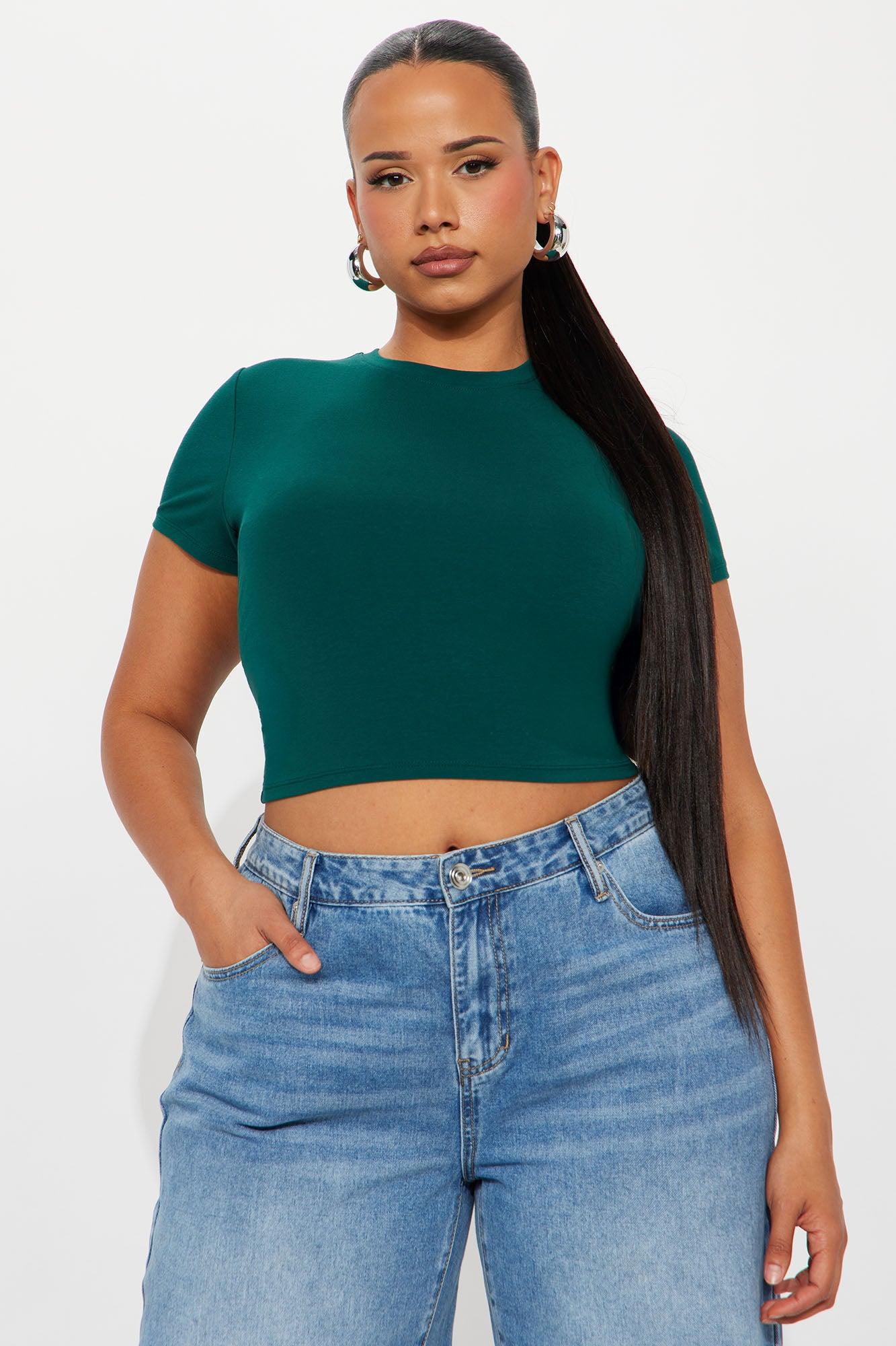 Robin Crop Top - Hunter Green Female Product Image