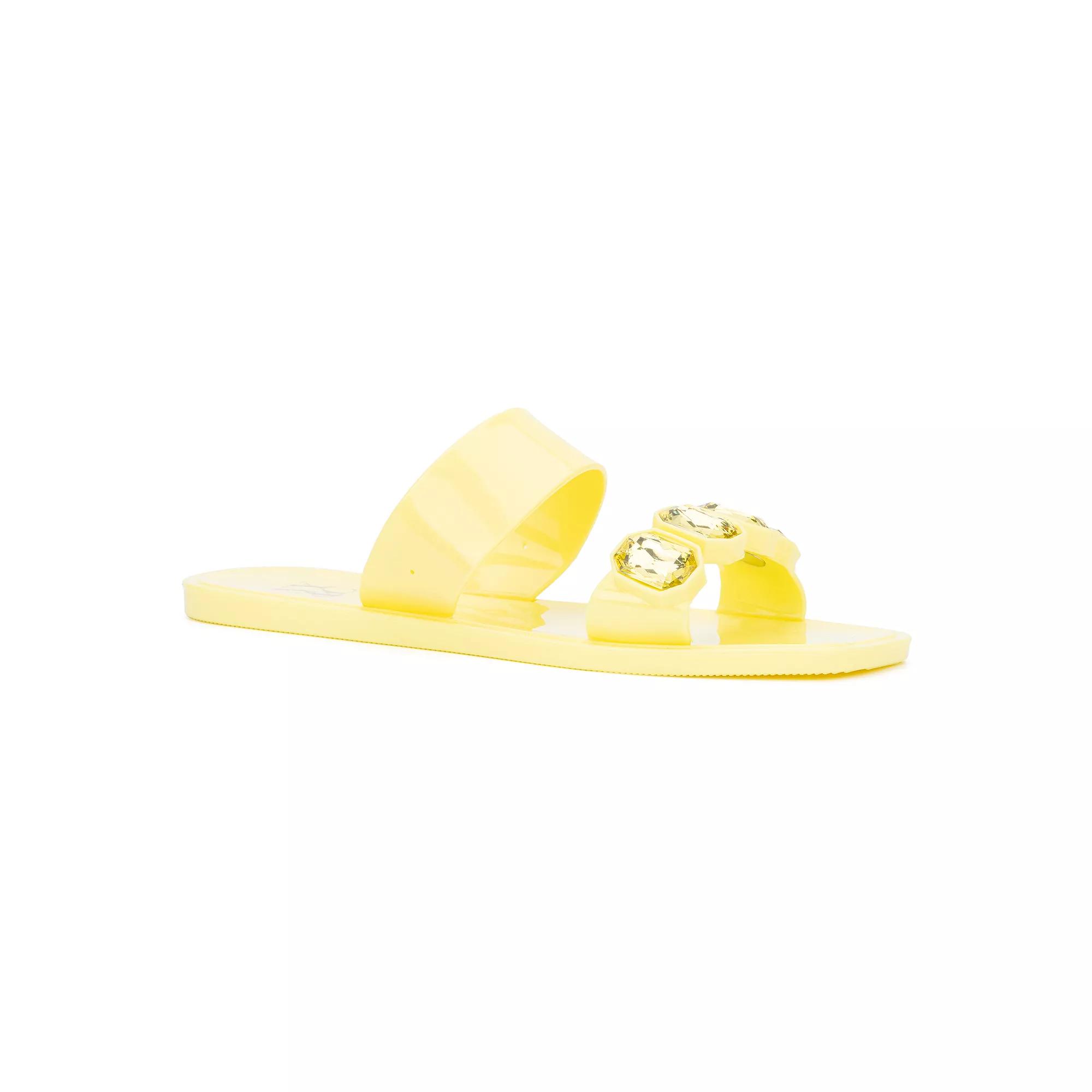 New York & Company Chantelle Women's Gem Jelly Slide Sandals,  Product Image
