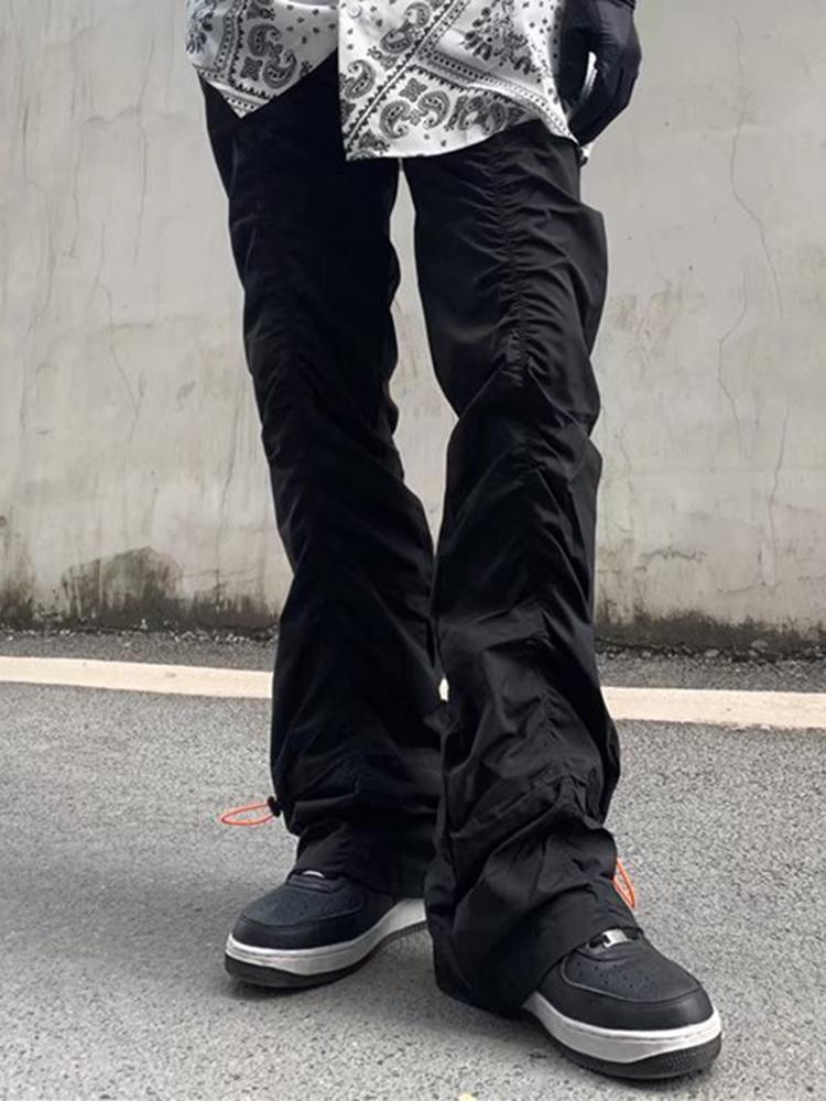 Sopula Men's High Street Vibe Style Pleated Straight Casual Cargo Pants Product Image