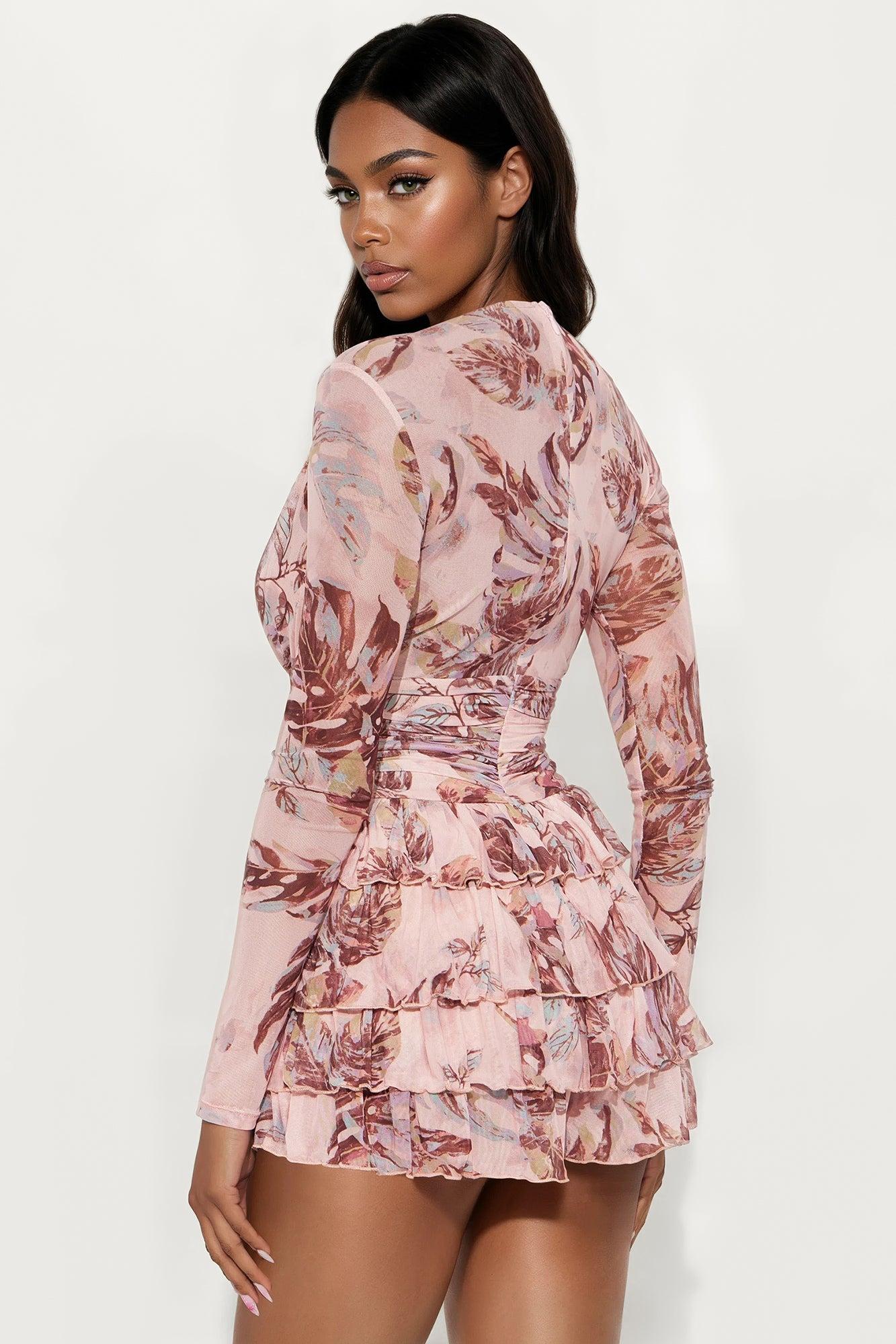 Feeling Romantic Ruffle Romper - Pink/combo Female Product Image