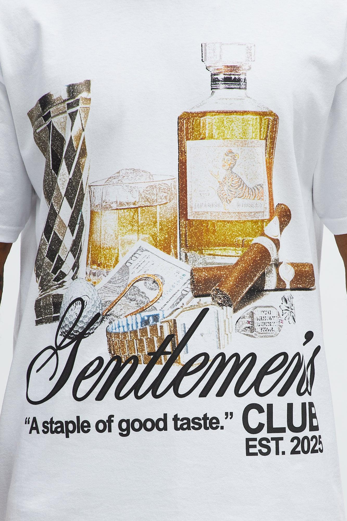 Gentlemen's Club Short Sleeve Tee - White Male Product Image