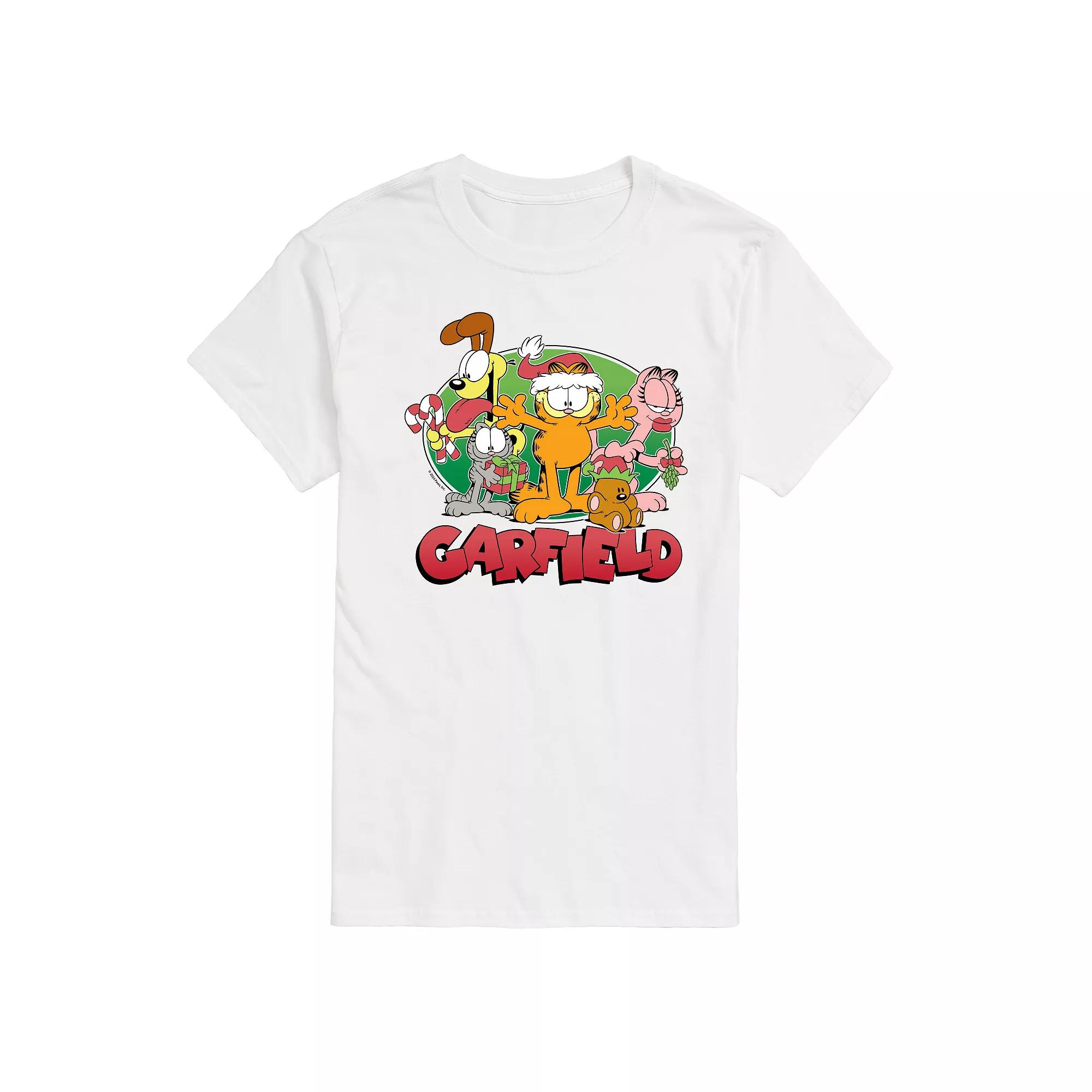 Big & Tall Garfield Christmas Group Graphic Tee, Men's,  Product Image