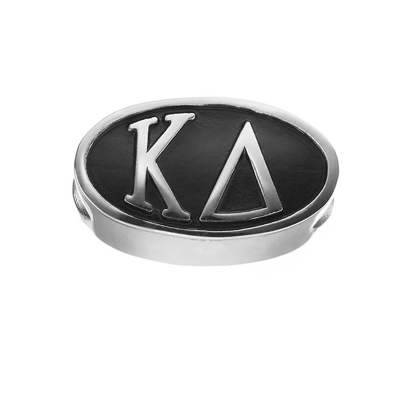 LogoArt Kappa Delta Sterling Silver Oval Bead, Womens, Grey Product Image