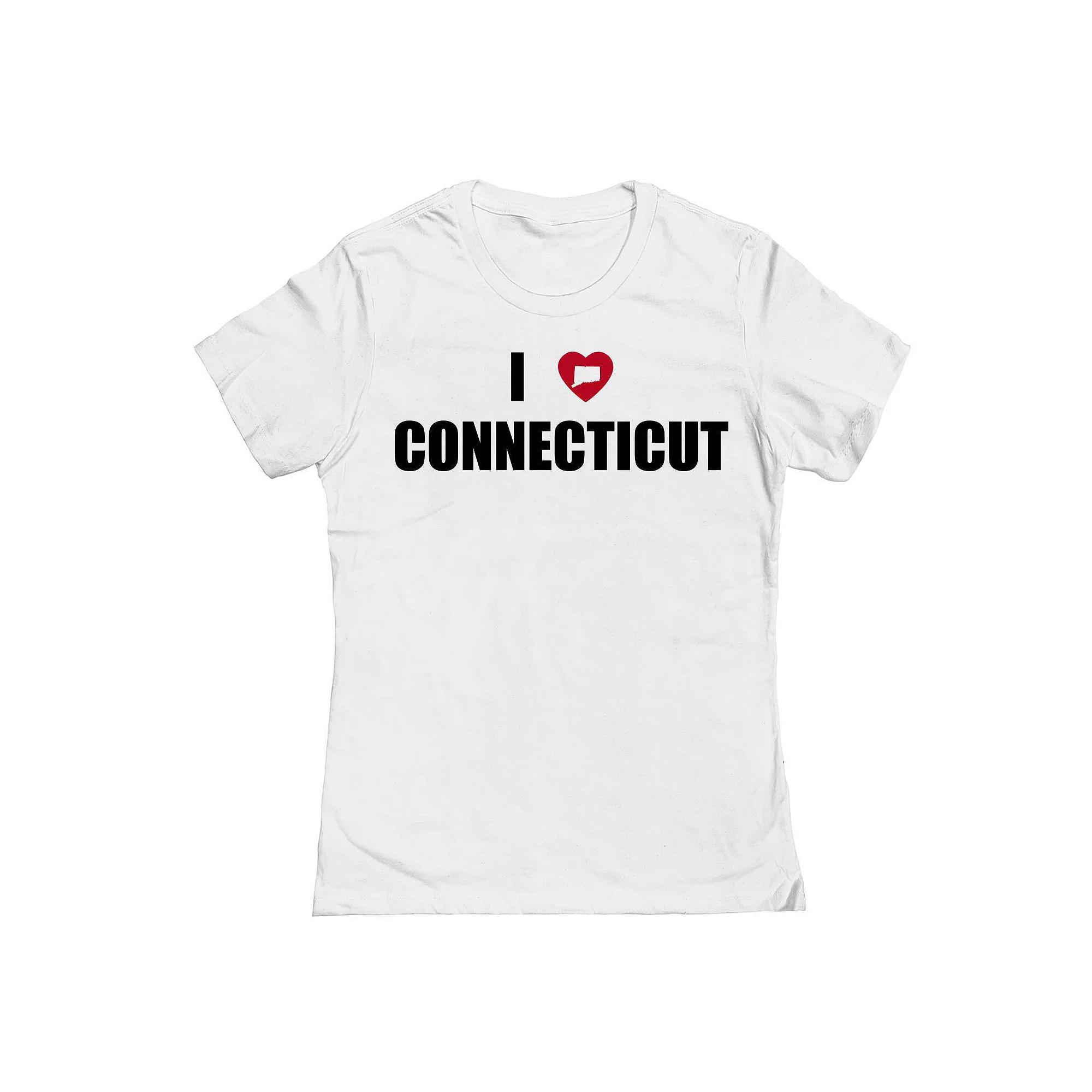 Junior's I Heart Connecticut Graphic Tee, Women's,  Product Image