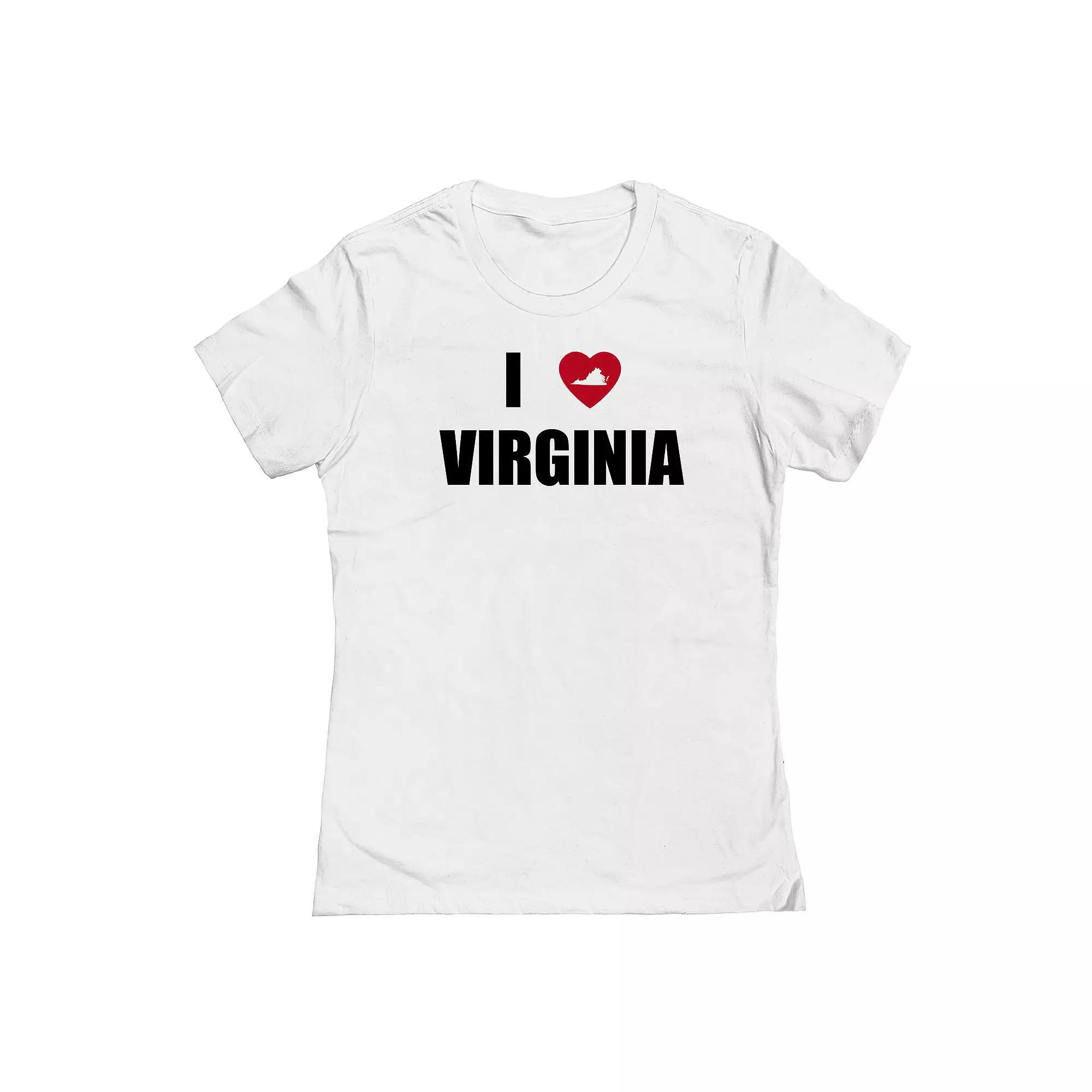 Junior's I Heart Virginia Graphic Tee, Women's,  Product Image