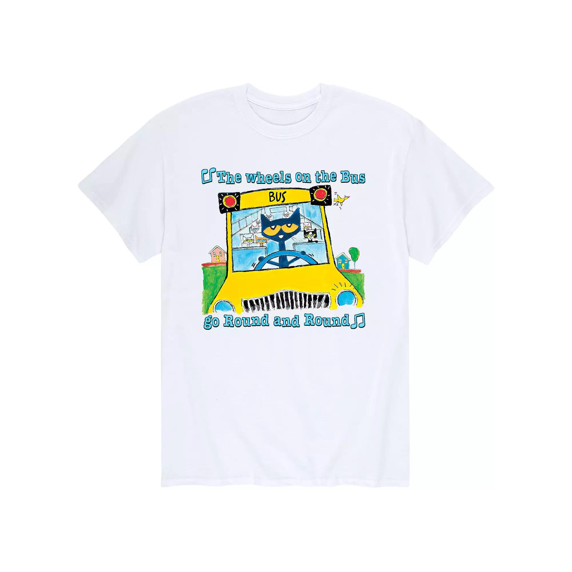 Men's Pete The Cat Wheels On Bus Tee,  Product Image