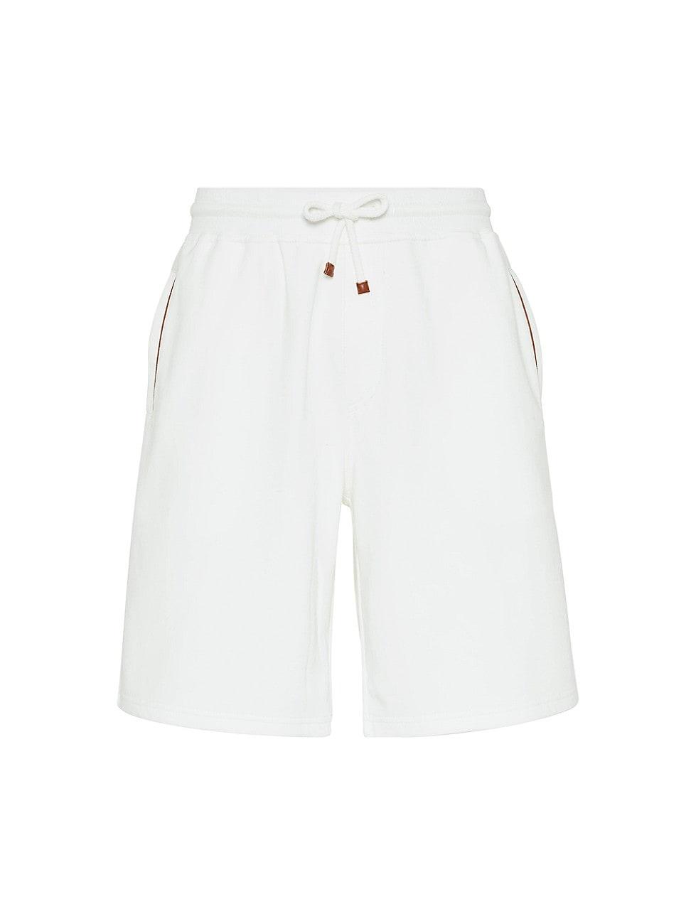 Mens Techno Cotton French Terry Shorts with Piping Product Image