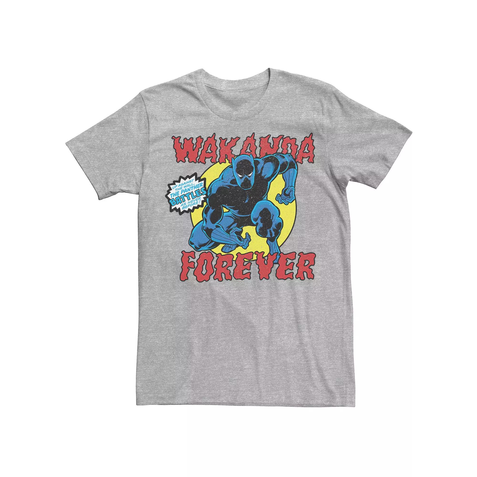 Men's Marvel Black Panther Vintage Battle Pose Graphic Tee,  Product Image