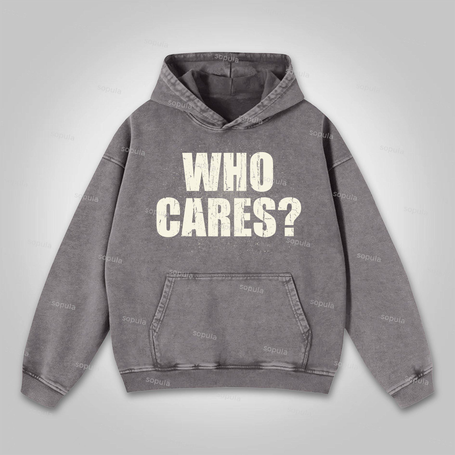 Sopula Who Cares？vintage Outlet Firearms Graphics Washed Distressed Pocket Hoodie Product Image