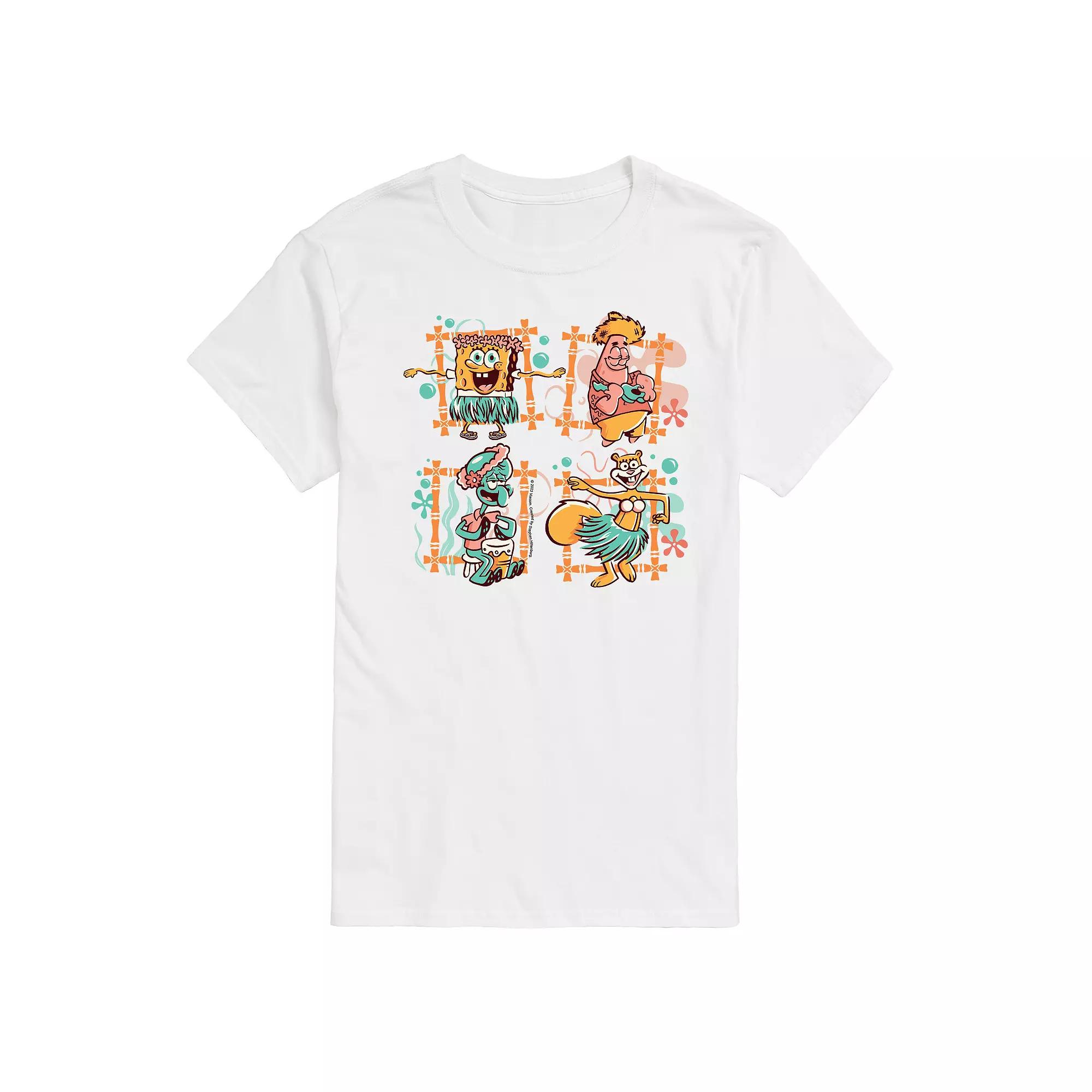 Men's SpongeBob SquarePants Tiki Squares Graphic Tee,  Product Image