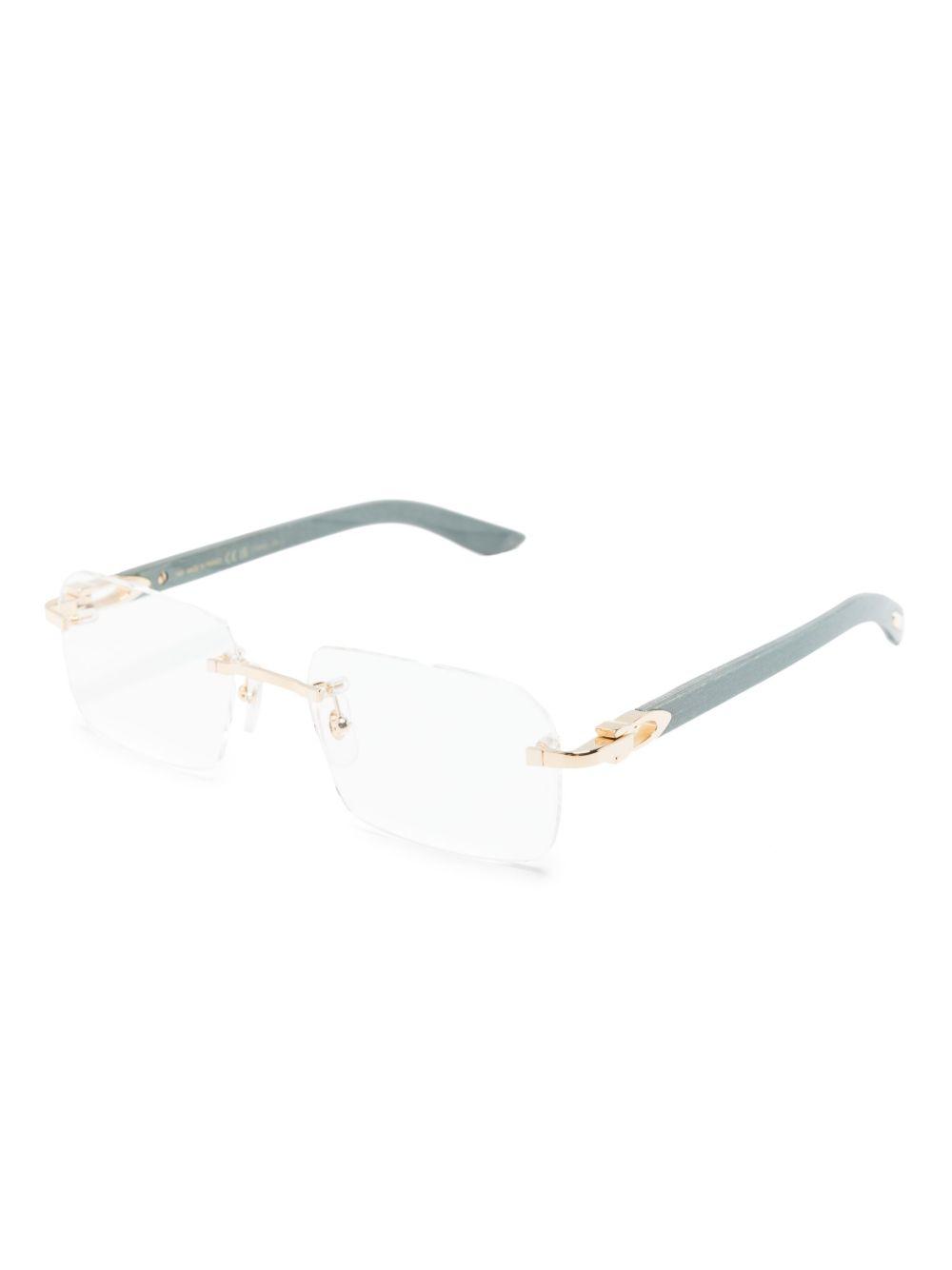 geometric-frame rimless glasses Product Image