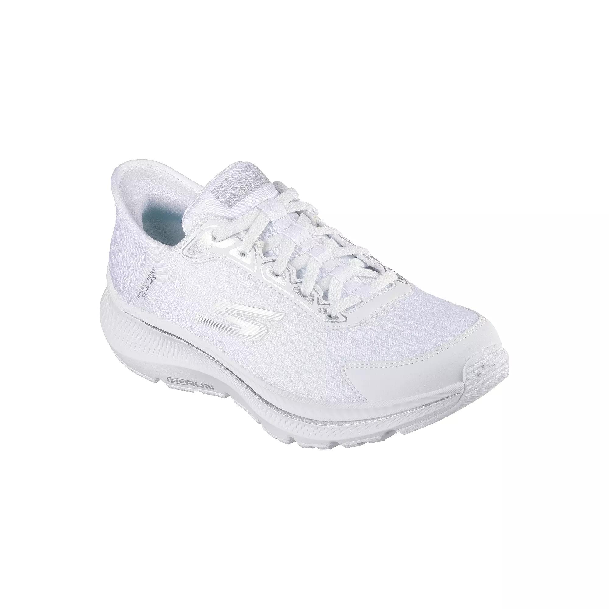 Skechers Hands Free Slip-ins® Go Run Consistent 2.0 Endure Women's Athletic Shoes, Size: 8 Wide, Wht Silver Product Image