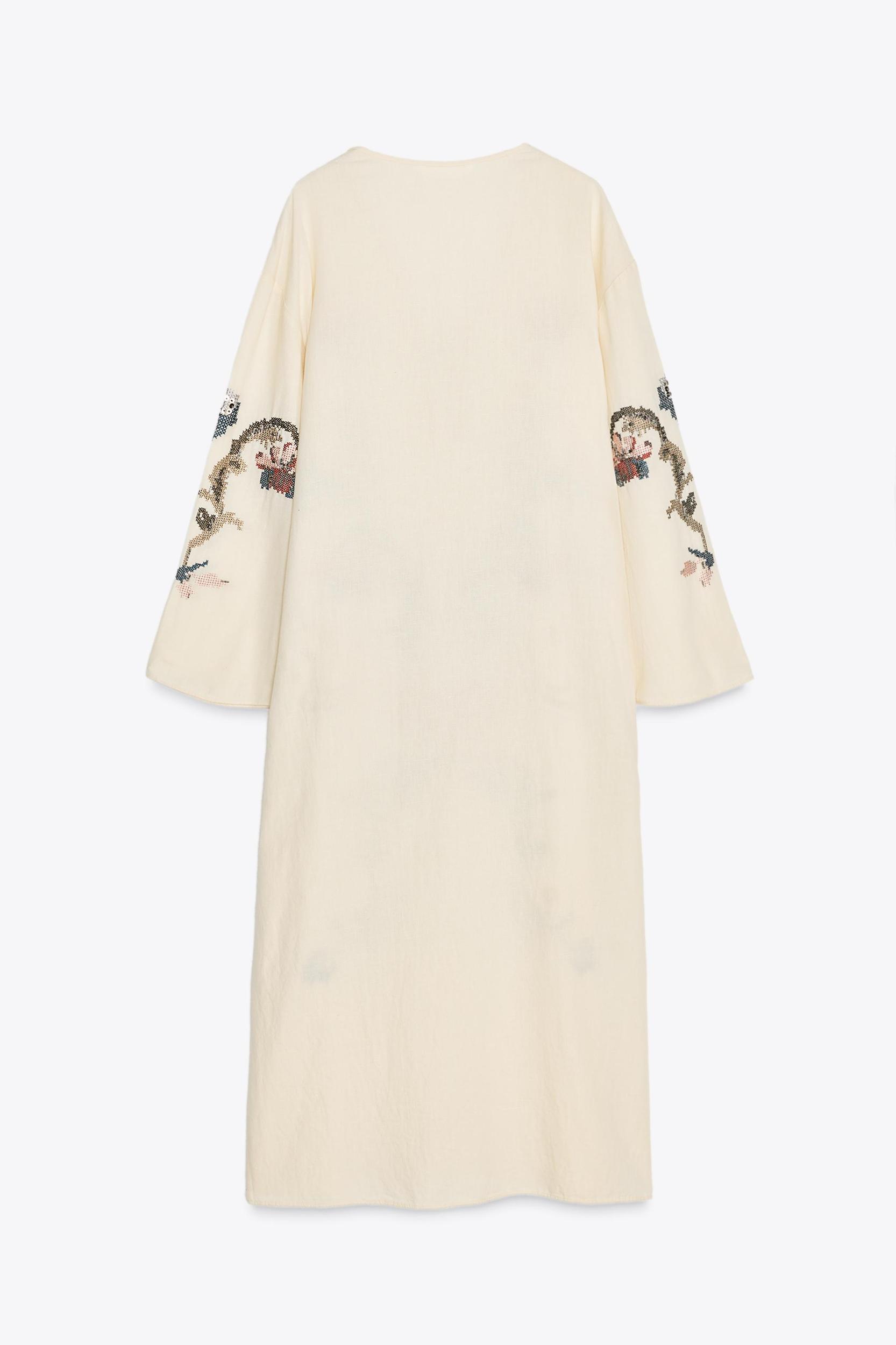 EMBROIDERED FLORAL DRESS ZW COLLECTION Product Image