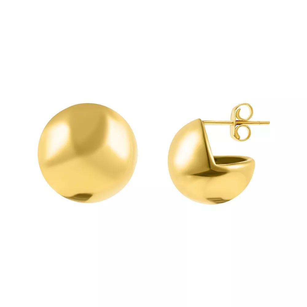 Adornia 18k Gold Tone Oversized Ball Stud Earrings, Women's Product Image