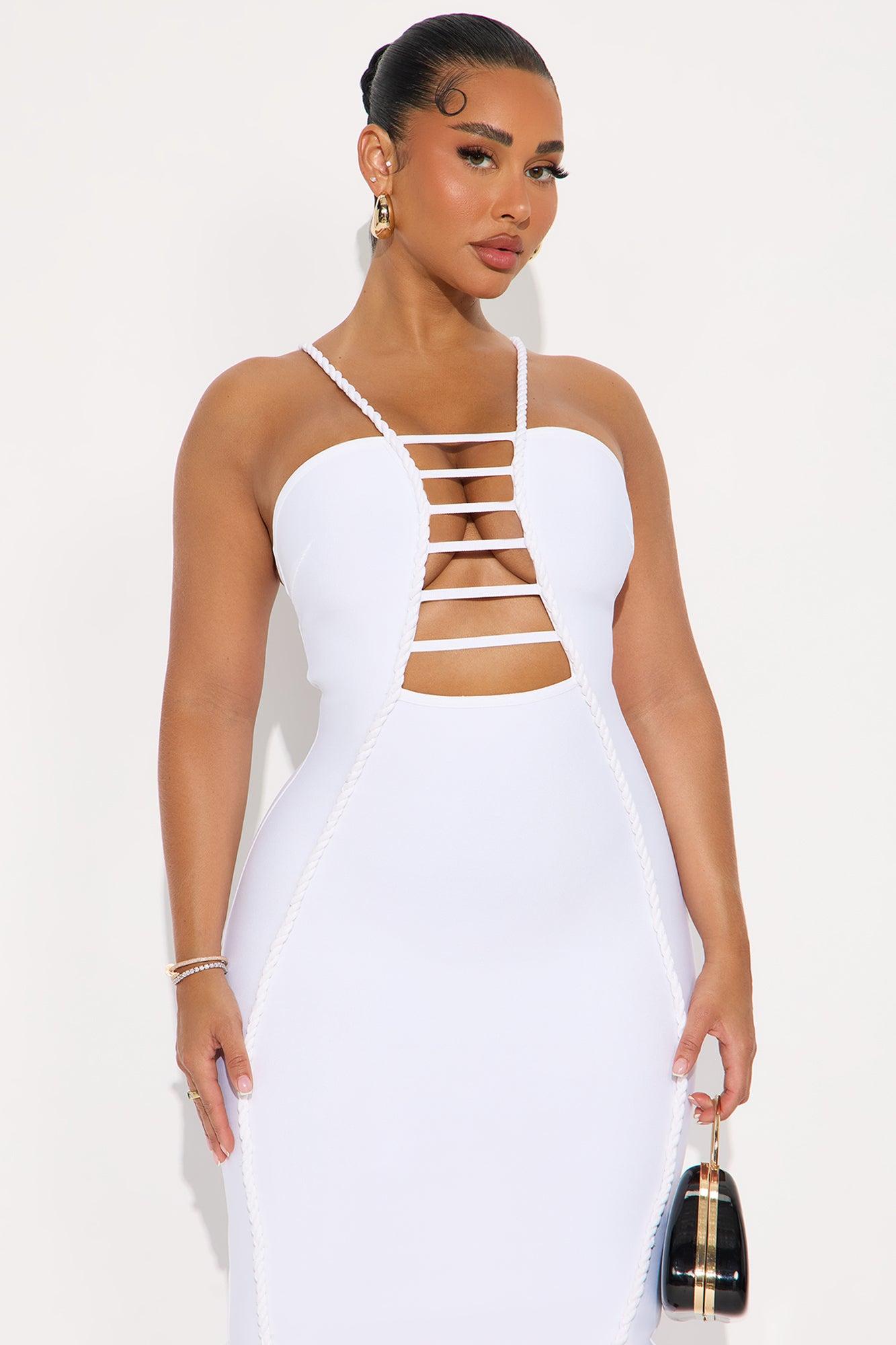 Pleasing You Bandage Midi Dress - White Female Product Image