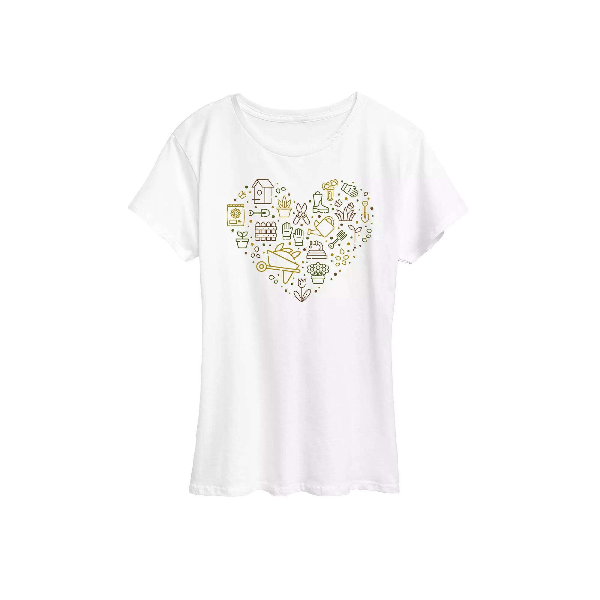 Women's Gardening Supplies Heart Graphic Tee,  Product Image