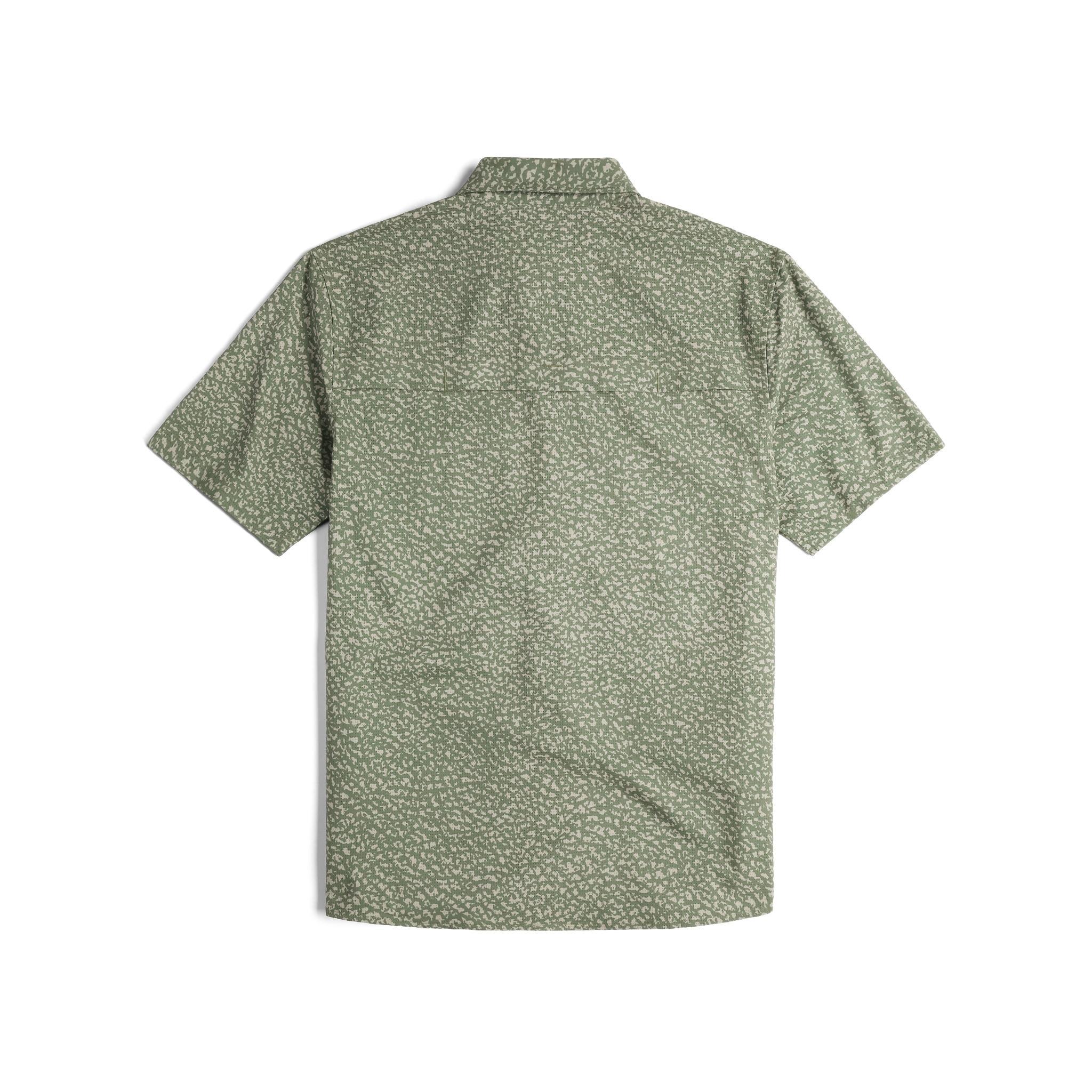 Merino Wool and Linen Short Sleeve Button-Down Shirt | Sage Green Product Image
