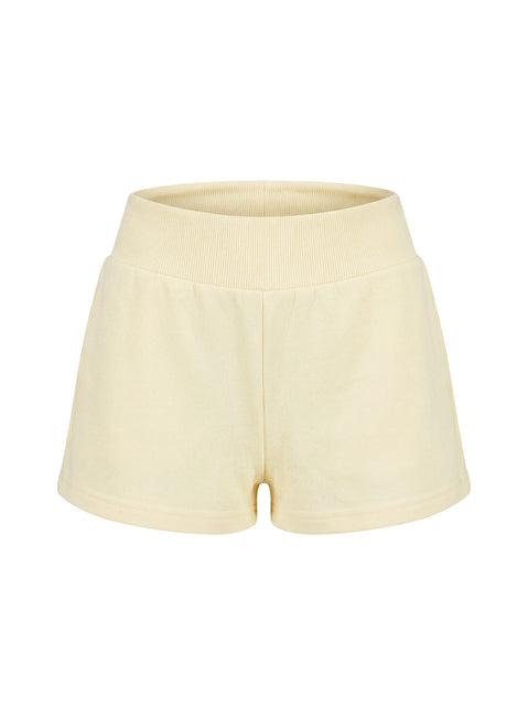 Daybreak Rib Waist Shorts Buttercream Product Image