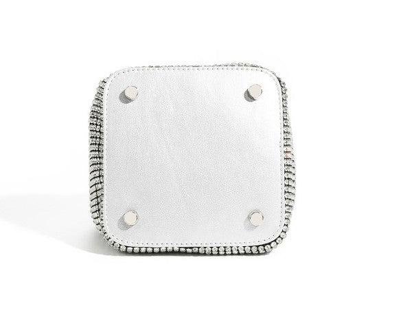 Full Diamond Bag Bucket Rhinestone Chain Purse Product Image