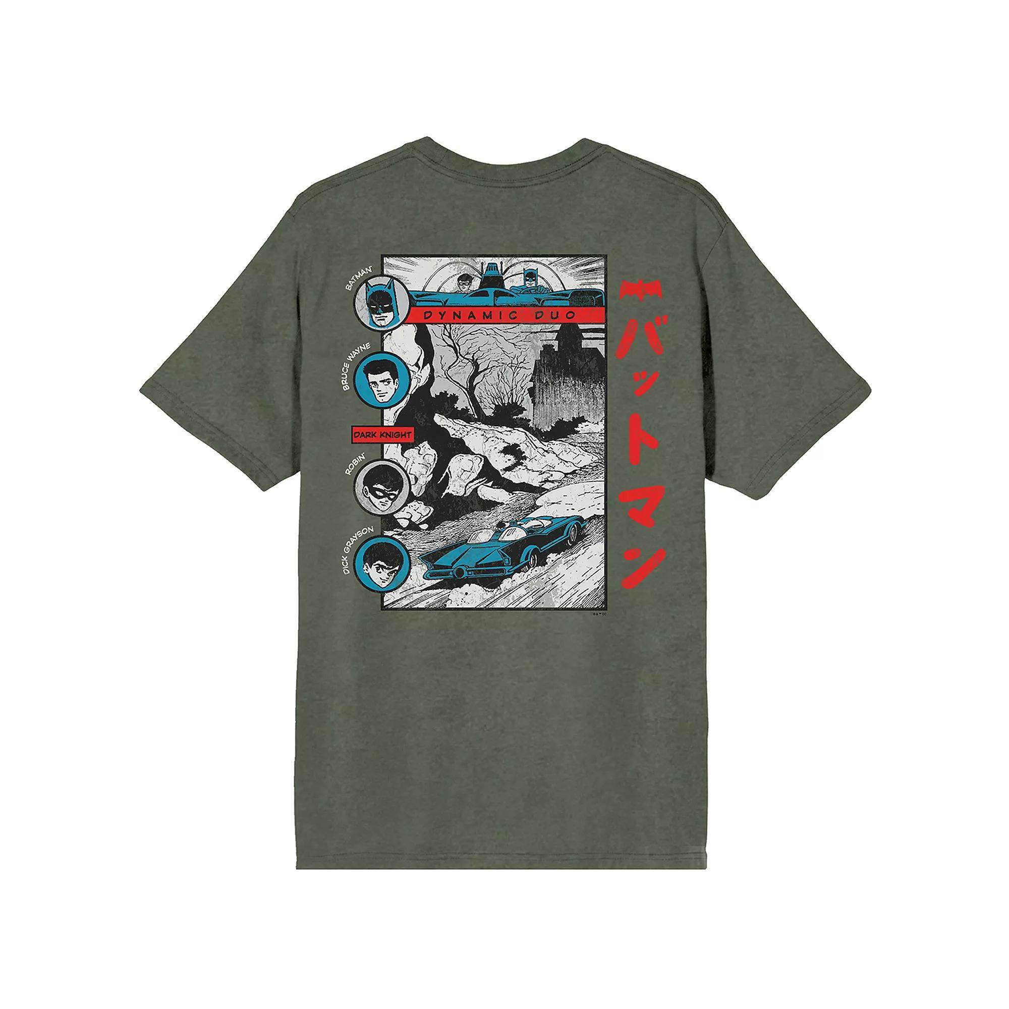 Men's Batmanga Batman & Robin Graphic Tee, Size: Large, Green Product Image