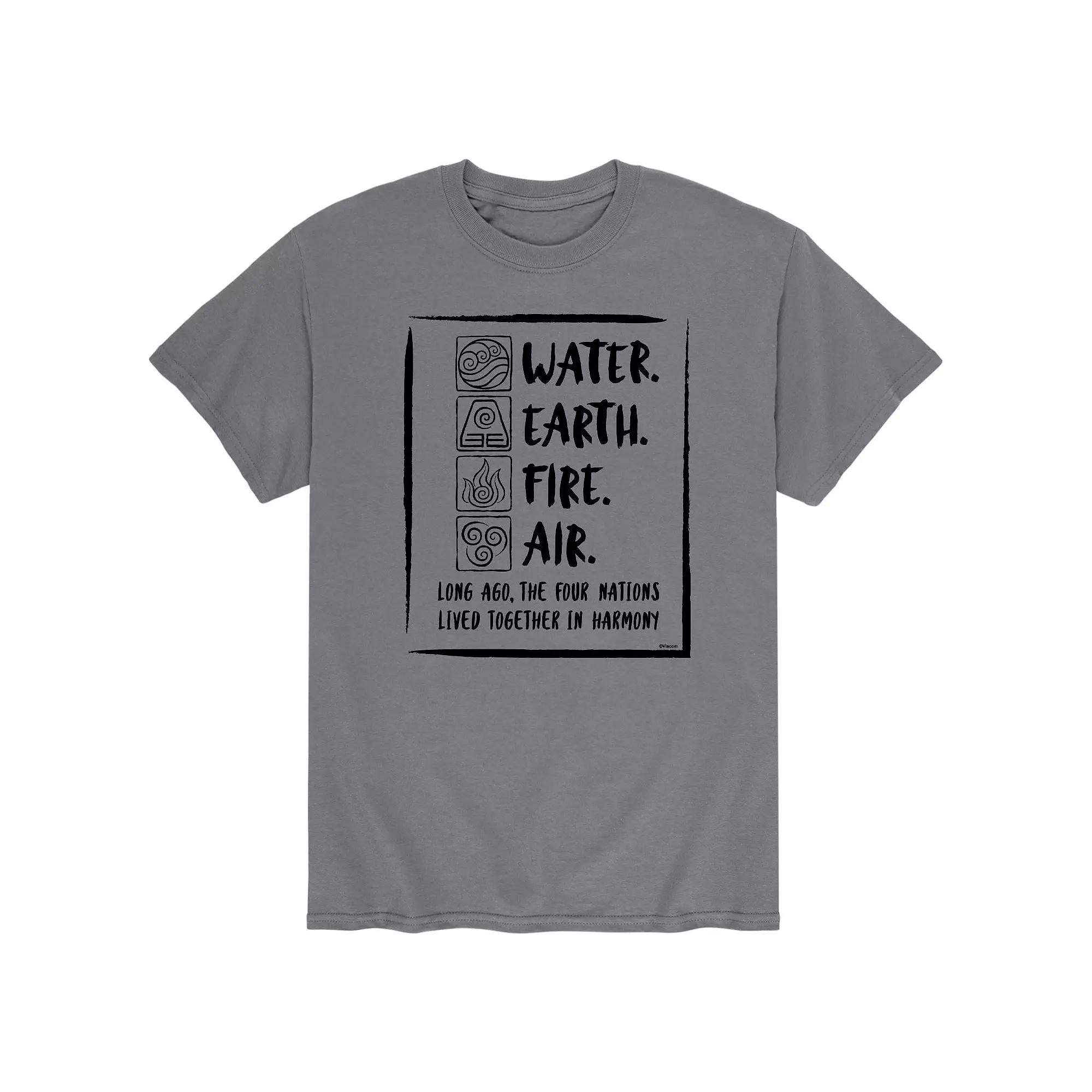 Men's Avatar Water Fire Earth Air Tee,  Product Image
