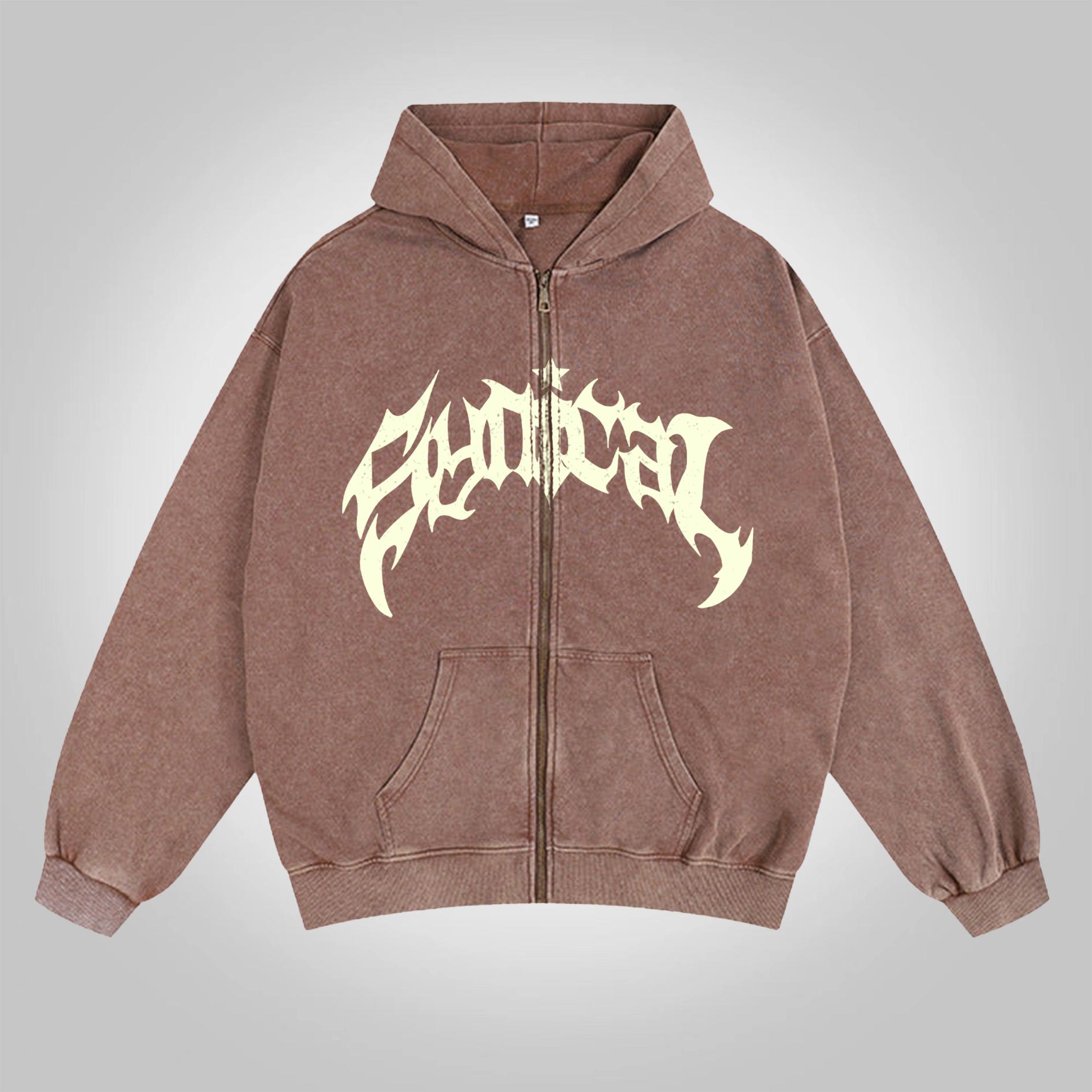 Sopula Unisex Mouth & Letter Print T-Shirt Product Image