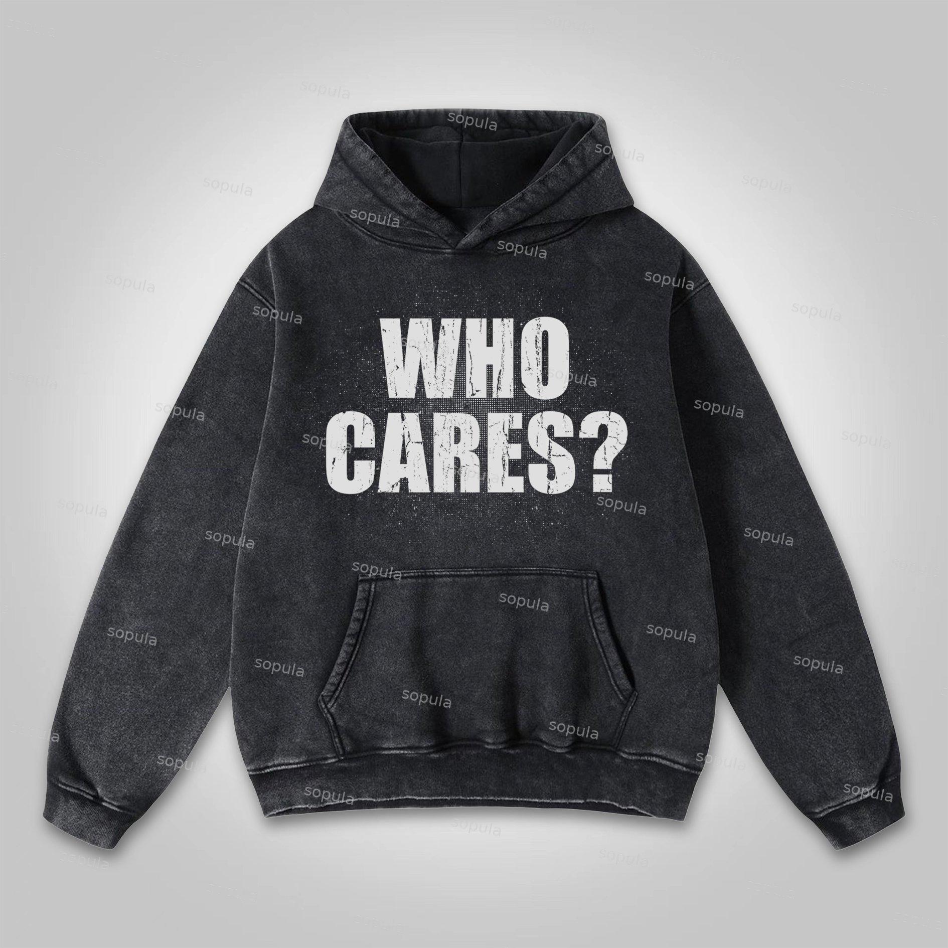 Sopula Who Cares？vintage Outlet Firearms Graphics Washed Distressed Pocket Hoodie Product Image