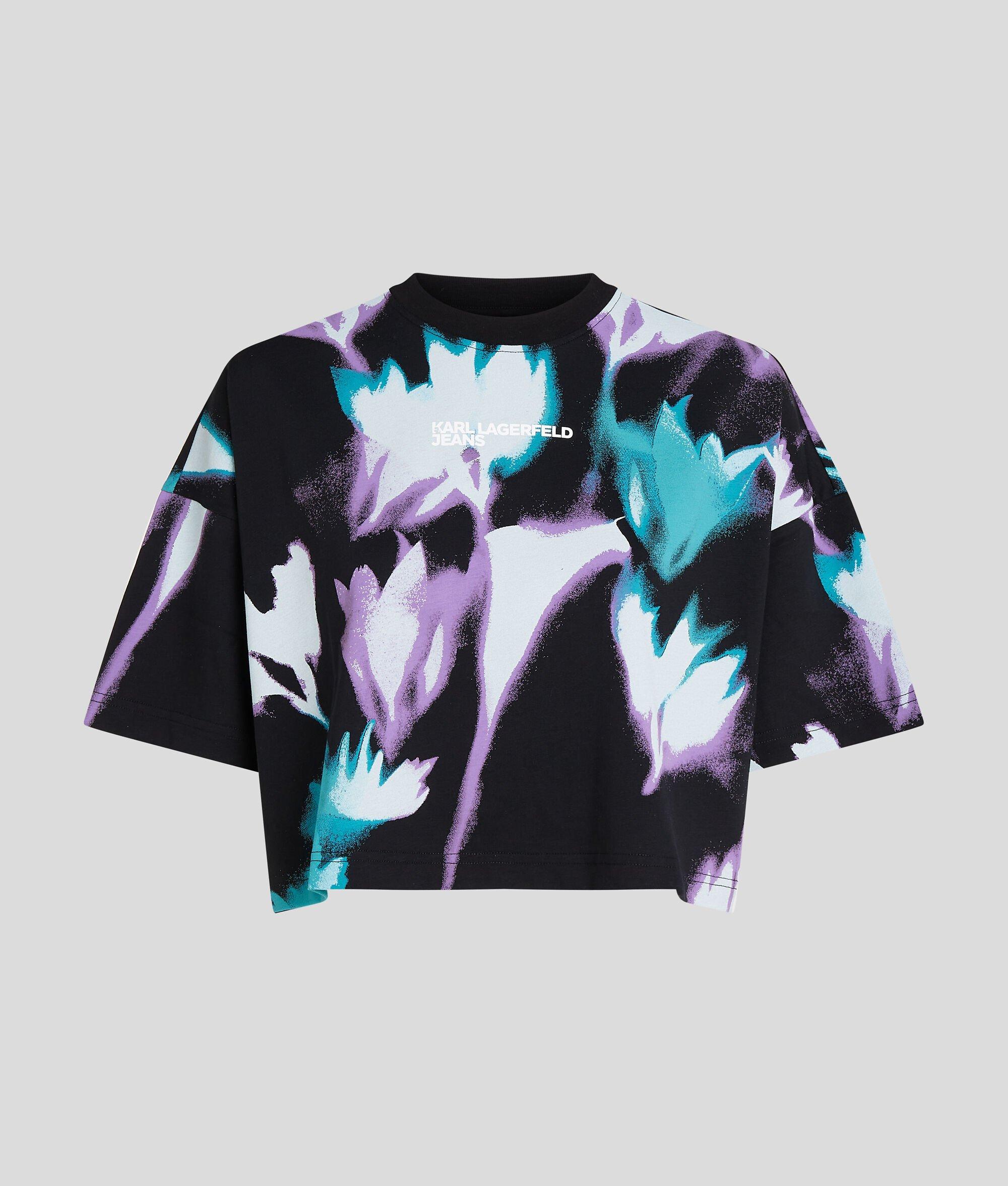 FLORAL-PRINT CROPPED T-SHIRT Product Image