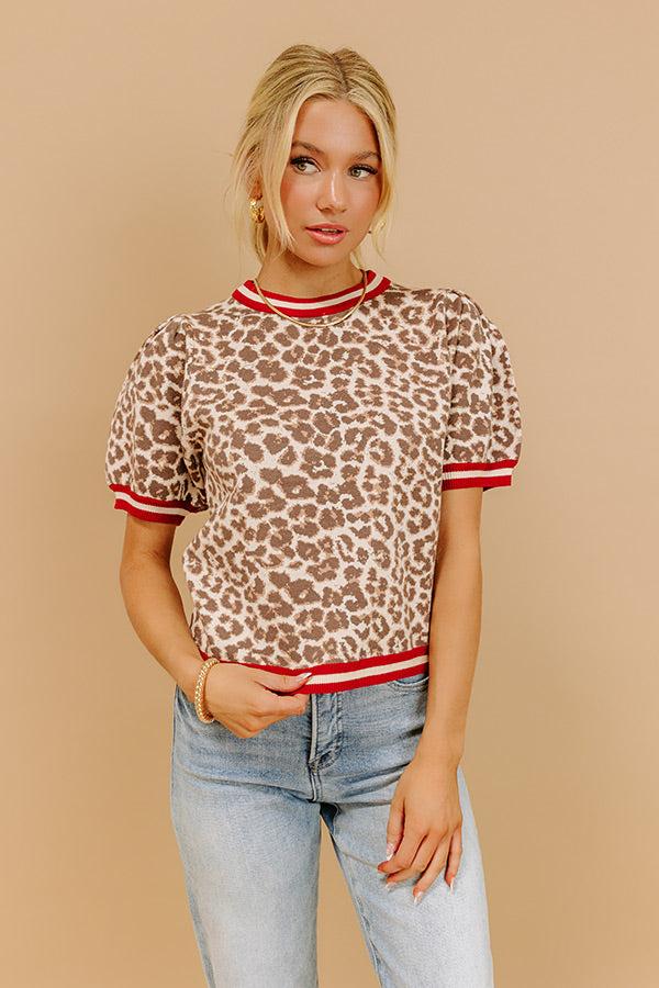Spotted And Chic Knit Top Product Image