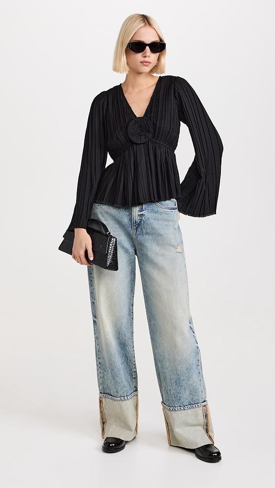 Sea Nomi Solid Rosette Top | Shopbop Product Image