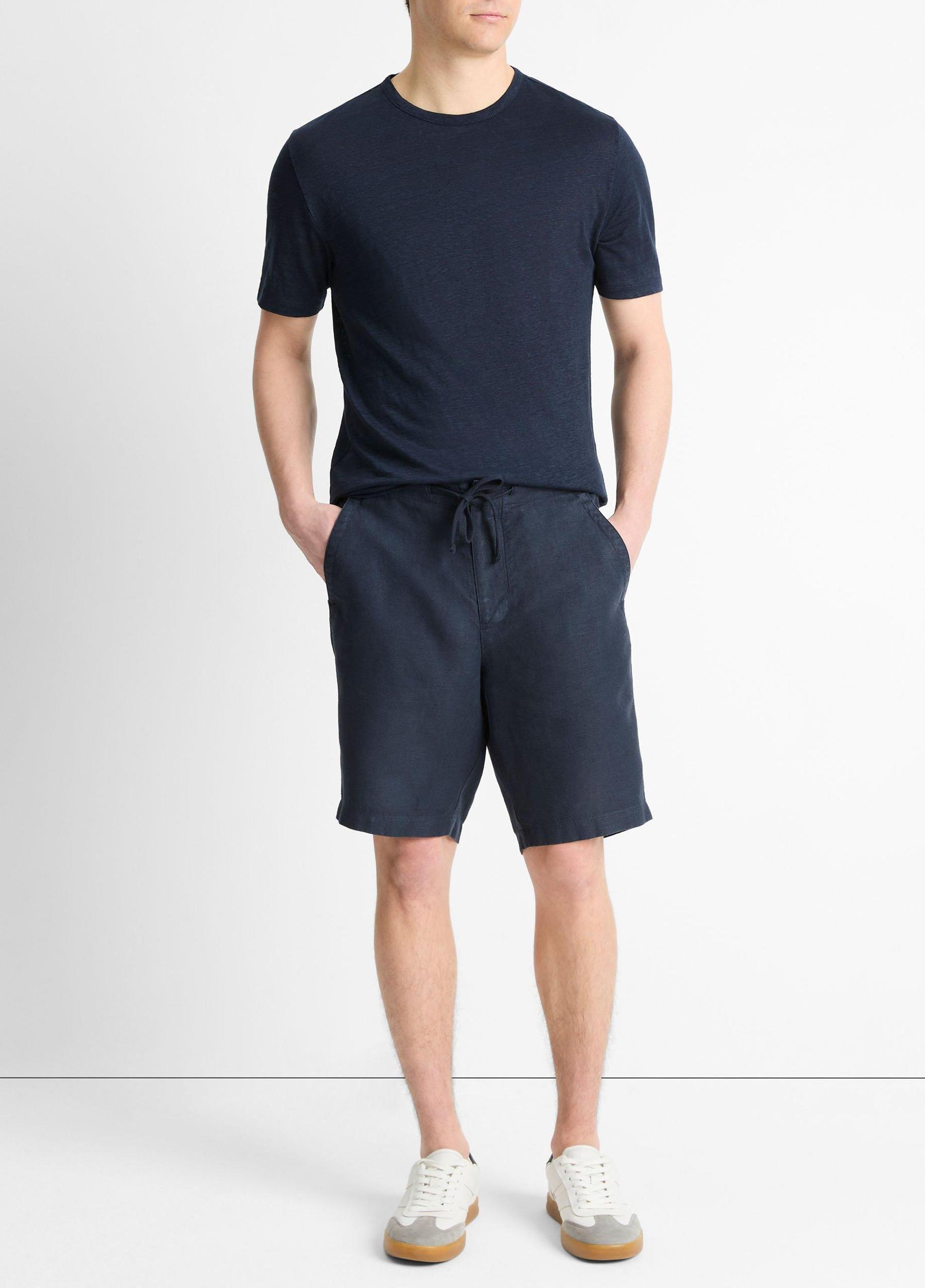 Linen Crew Neck T-Shirt Product Image