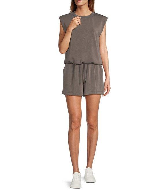 Skies Are Blue Brushed Modal Crew Neck Sleeveless Muscle Top Product Image